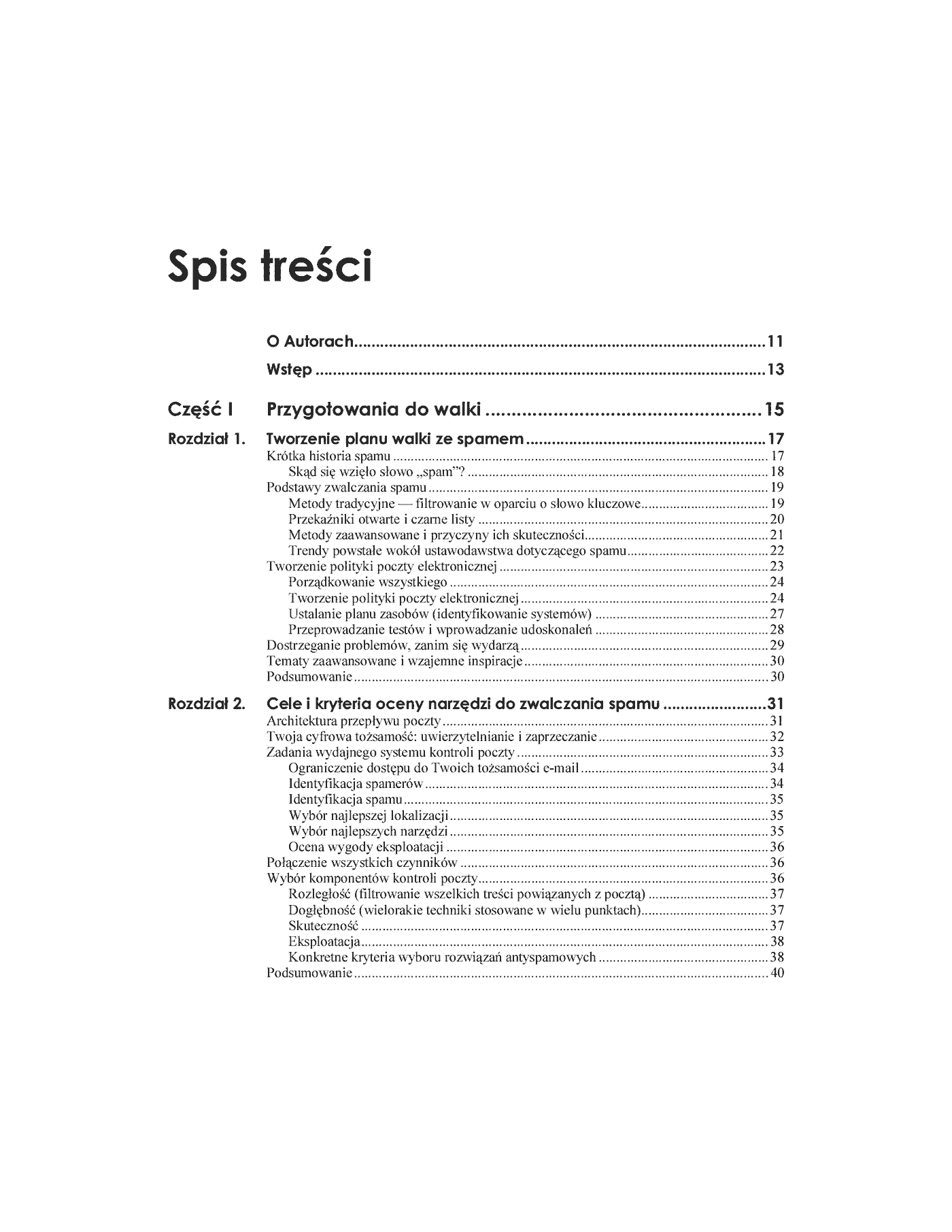 Fragment „Anti-Spam Tool Kit. Edycja polska” — strona 2 z 35