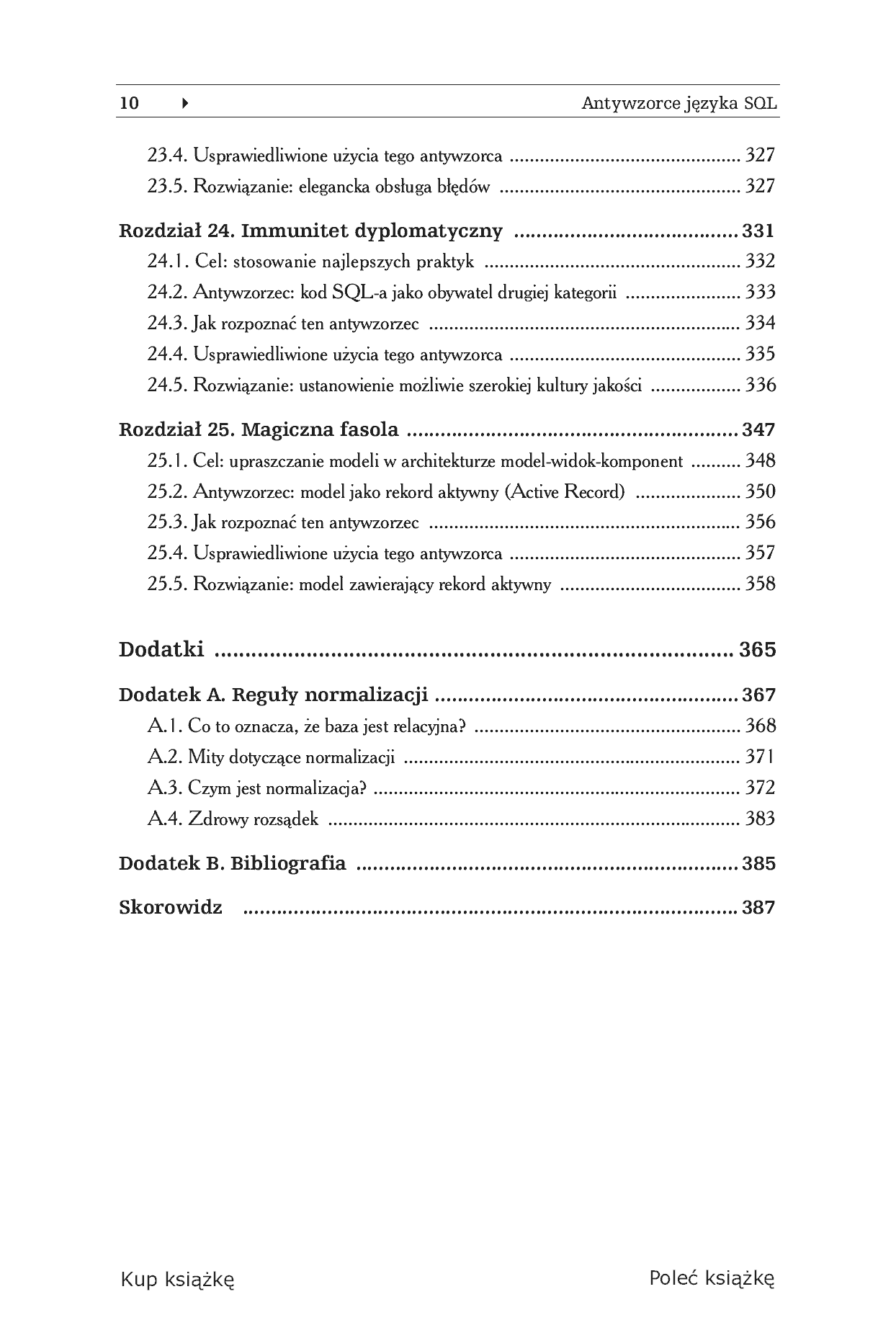 Fragment „Antywzorce języka SQL. Jak unikać pułapek podczas programowania baz danych” — strona 8 z 30