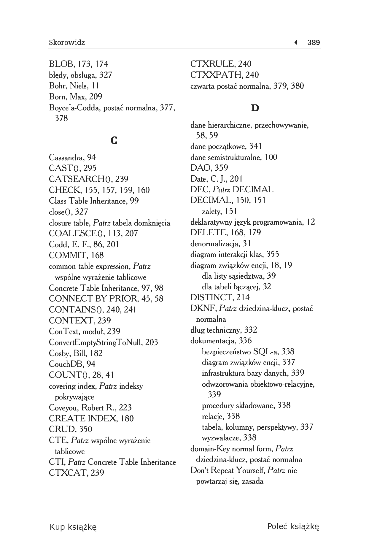 Fragment „Antywzorce języka SQL. Jak unikać pułapek podczas programowania baz danych” — strona 21 z 30