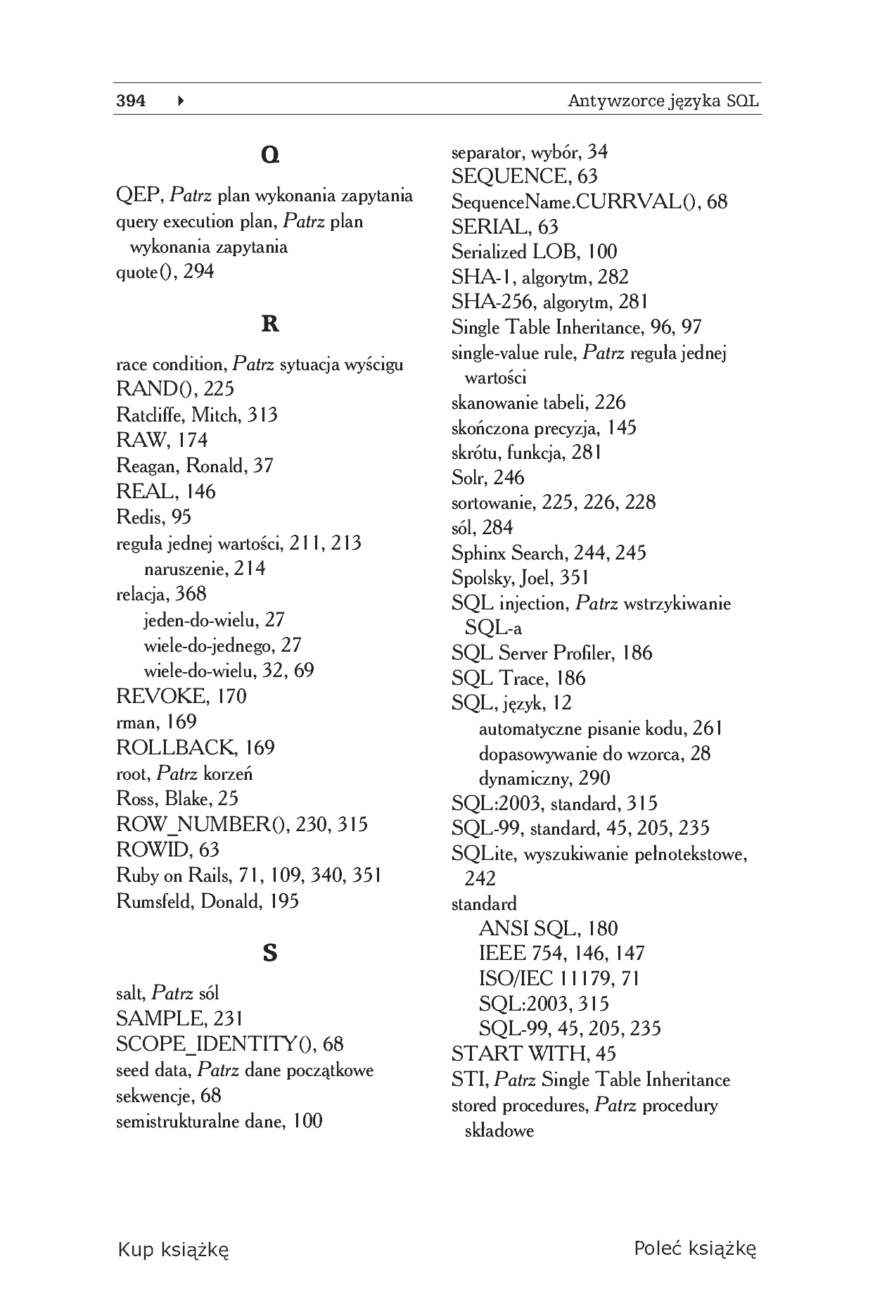 Fragment „Antywzorce języka SQL. Jak unikać pułapek podczas programowania baz danych” — strona 26 z 30