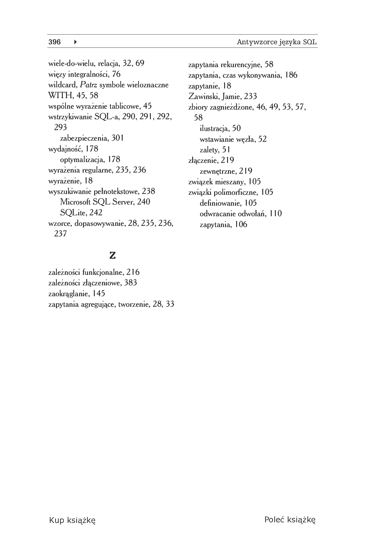 Fragment „Antywzorce języka SQL. Jak unikać pułapek podczas programowania baz danych” — strona 28 z 30