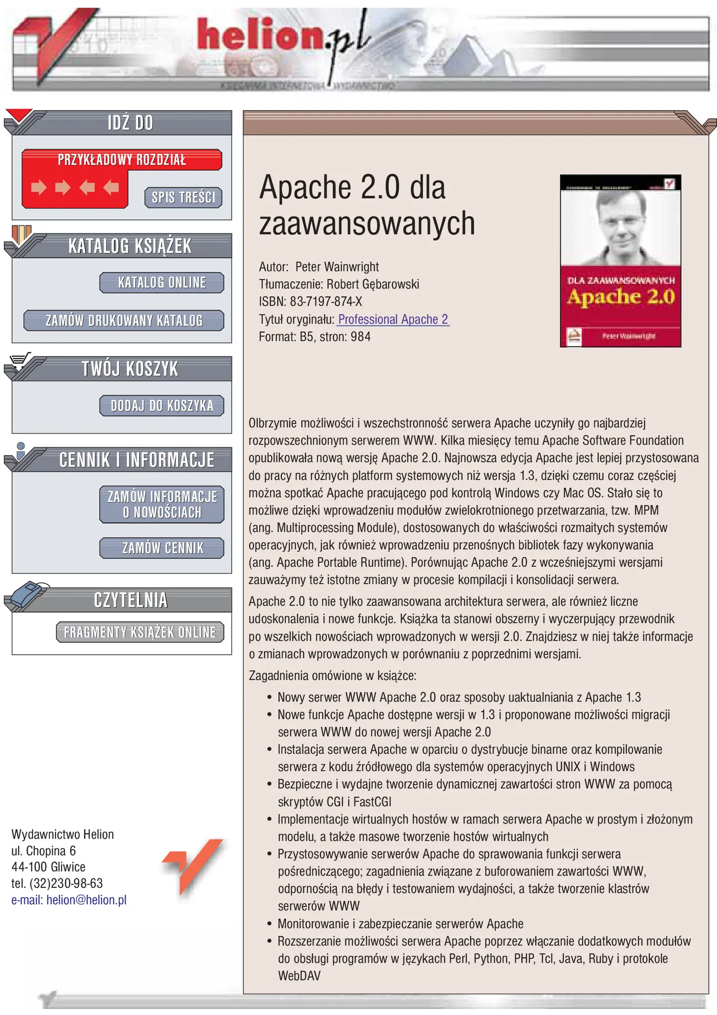 Fragment „Apache 2.0 dla zaawansowanych” — strona 1 z 48