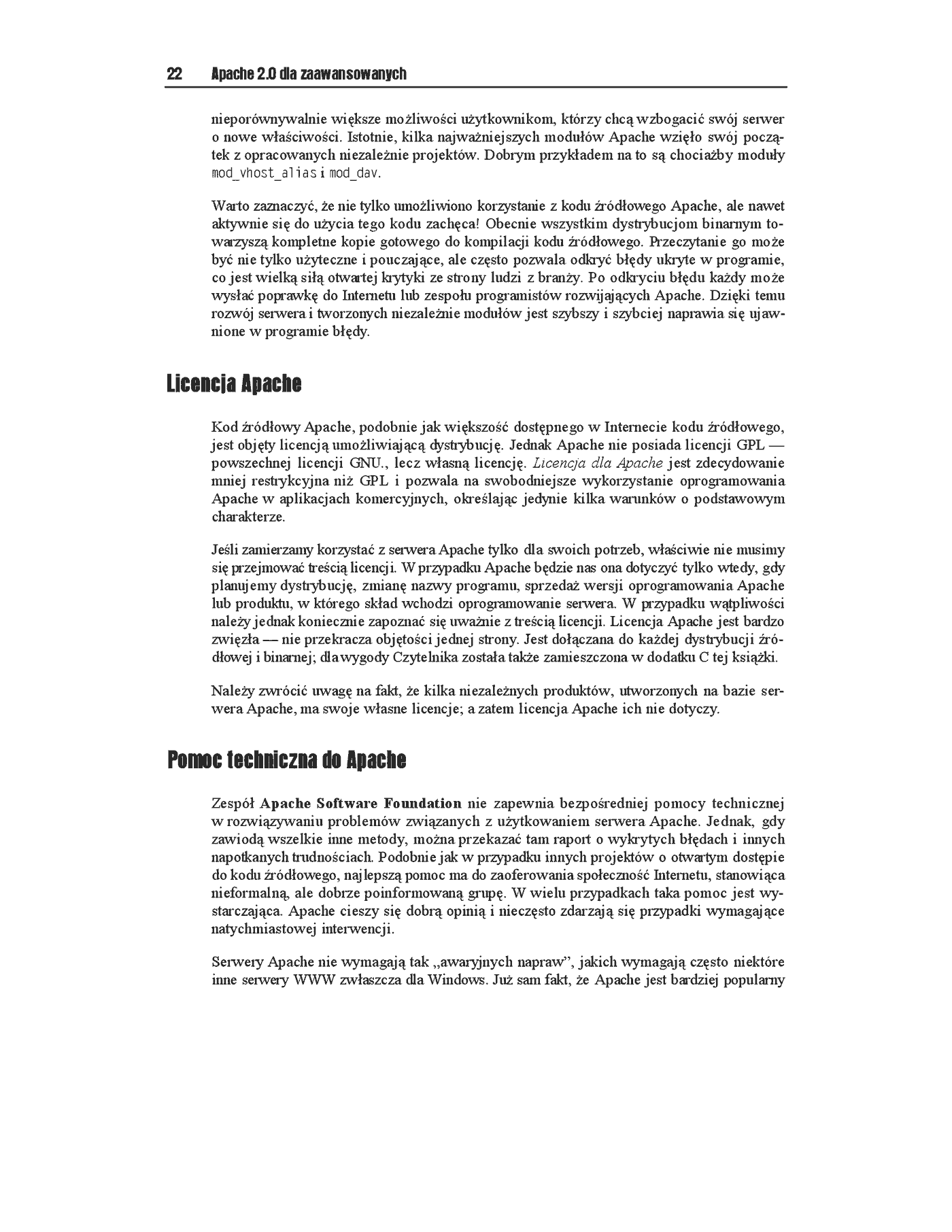 Fragment „Apache 2.0 dla zaawansowanych” — strona 13 z 48