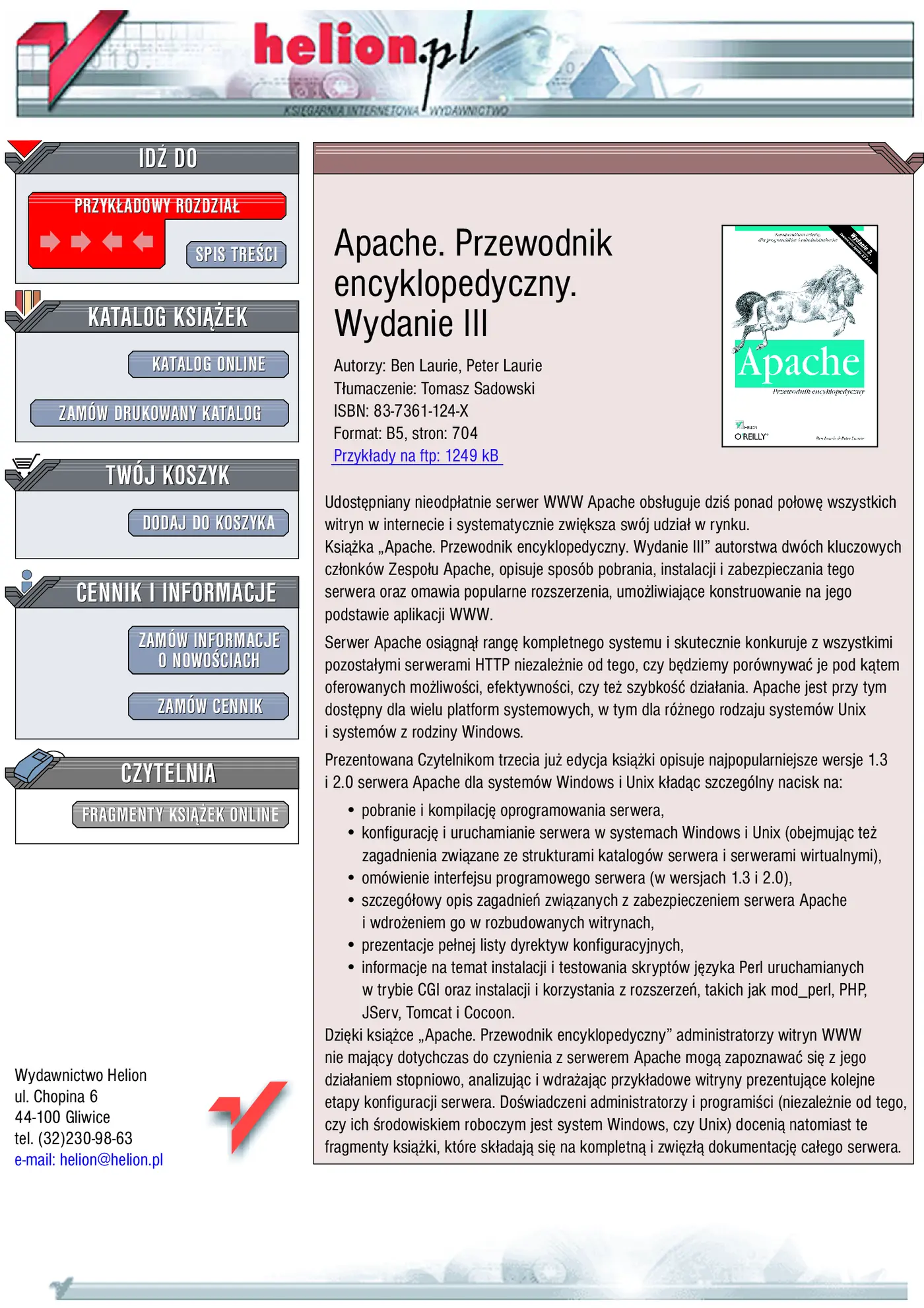 Fragment „Apache. Przewodnik encyklopedyczny. Wydanie III” — strona 1 z 38