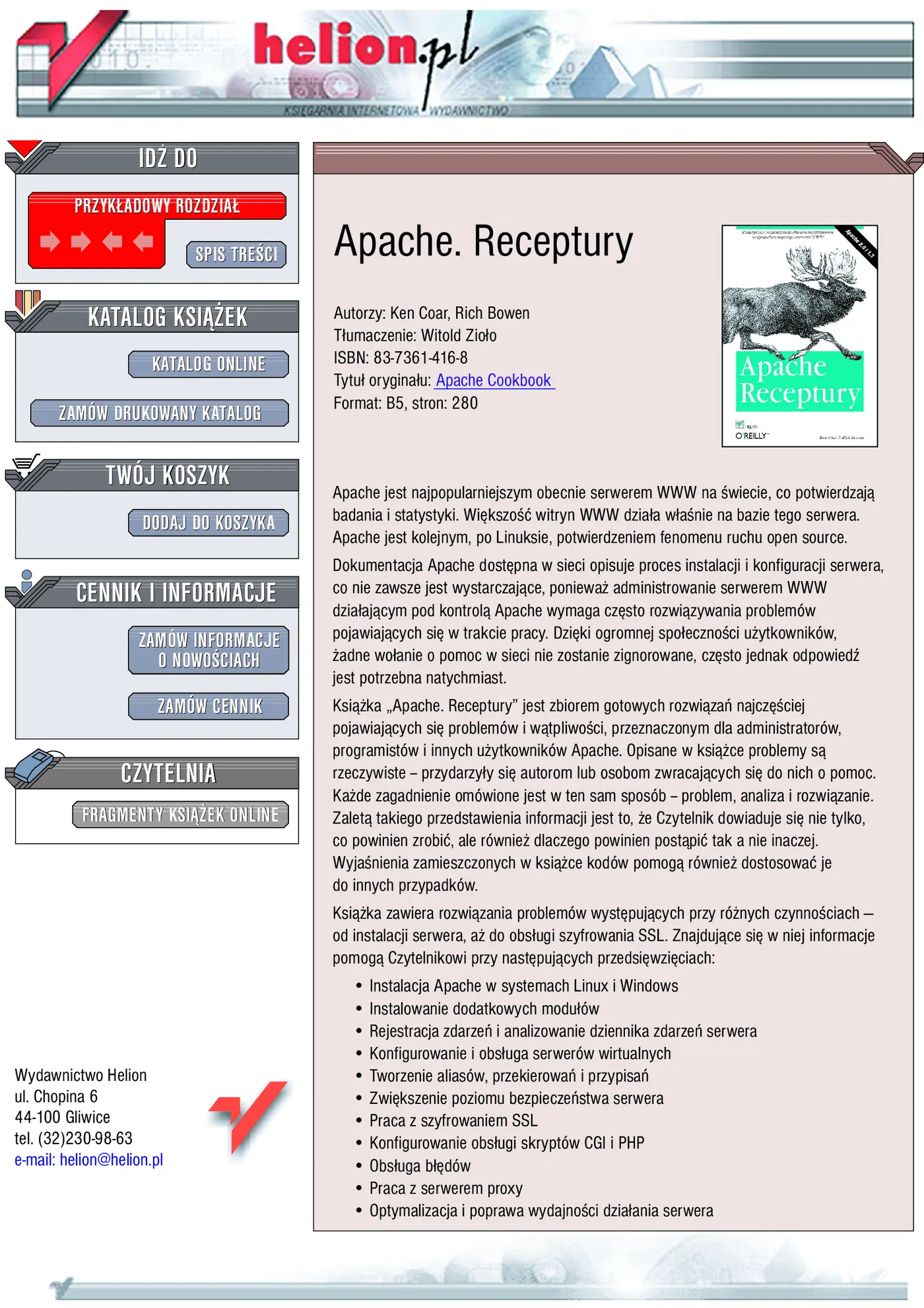 Fragment „Apache. Receptury” — strona 1 z 36