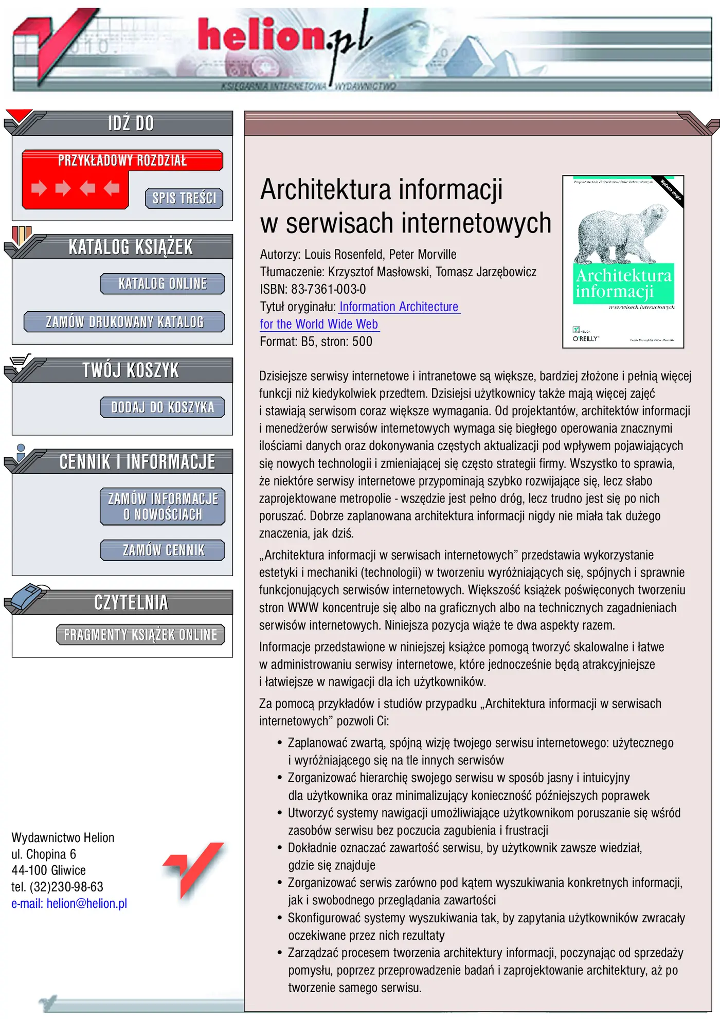 Fragment „Architektura informacji w serwisach internetowych” — strona 1 z 34