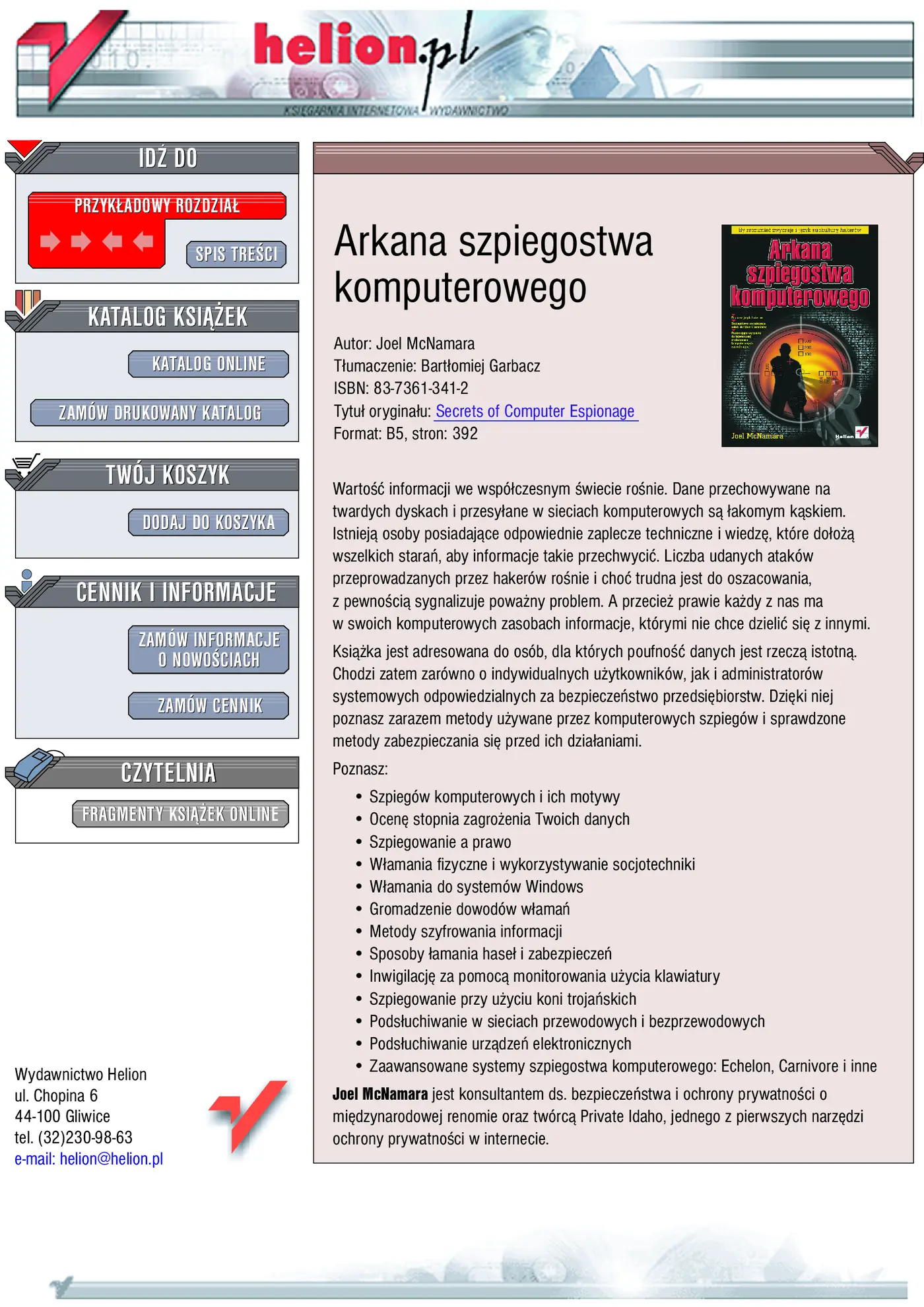 Fragment „Arkana szpiegostwa komputerowego” — strona 1 z 20