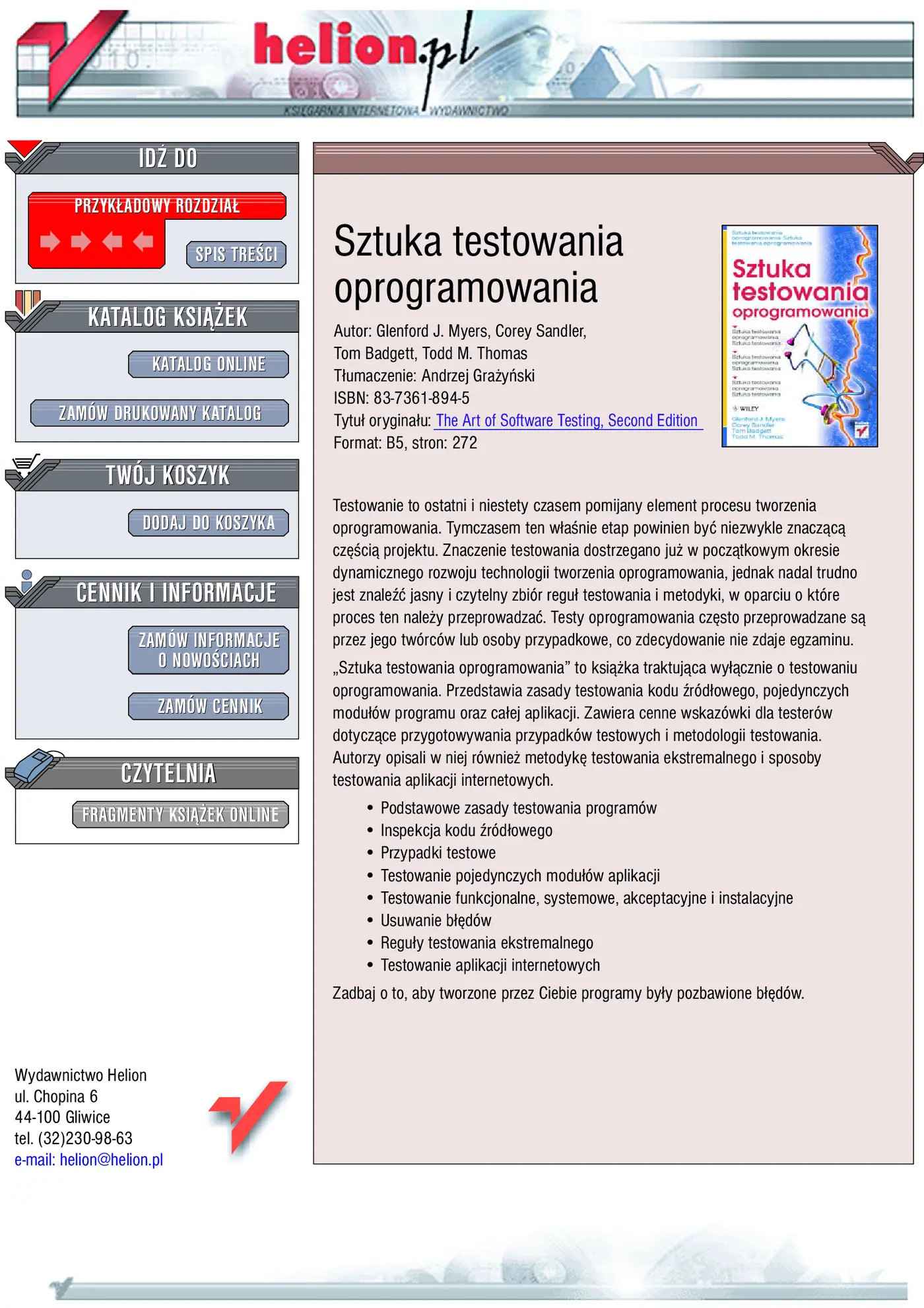Fragment „Sztuka testowania oprogramowania” — strona 1 z 30