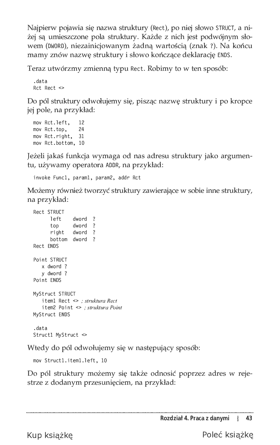 Fragment „Asembler. Leksykon kieszonkowy” — strona 11 z 21