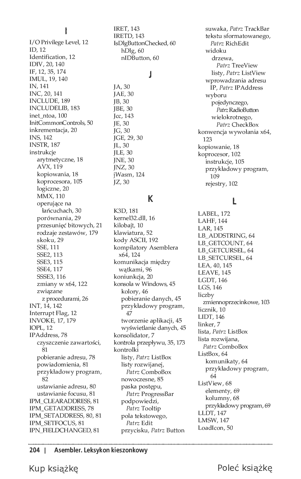 Fragment „Asembler. Leksykon kieszonkowy” — strona 15 z 21