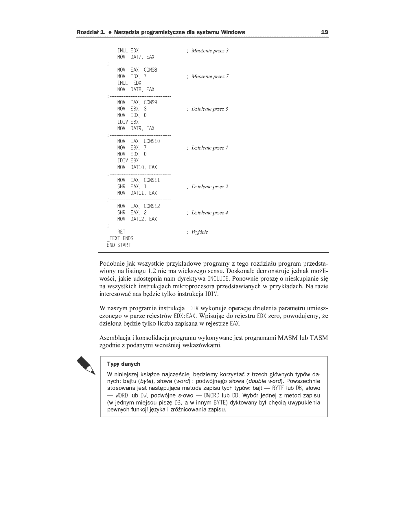 Fragment „Asembler. Podręcznik programisty” — strona 12 z 24