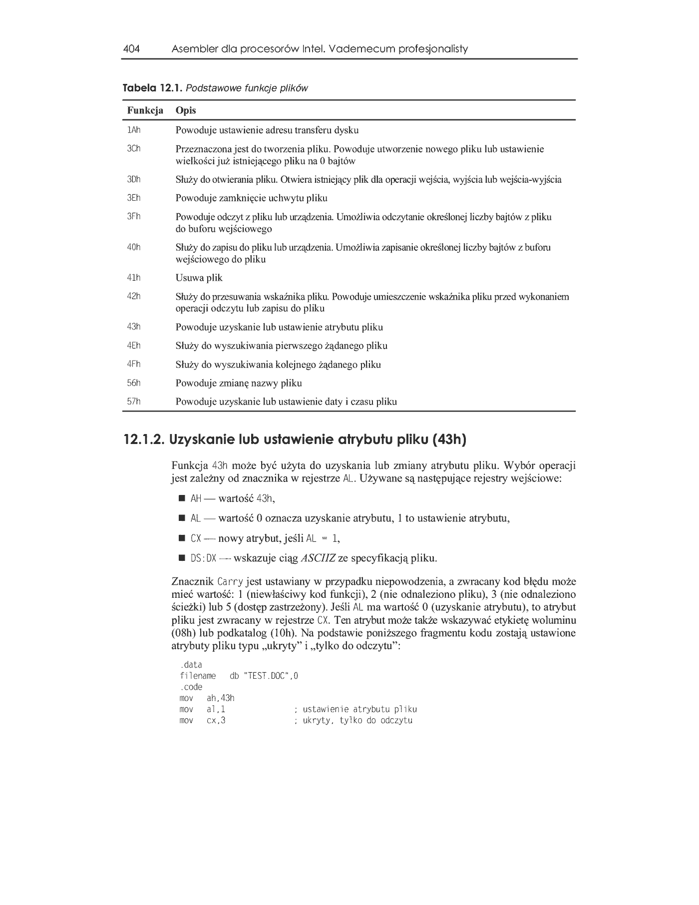 Fragment „Asembler dla procesorów Intel. Vademecum profesjonalisty” — strona 14 z 39