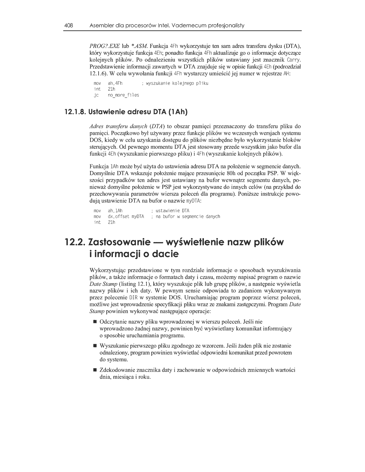 Fragment „Asembler dla procesorów Intel. Vademecum profesjonalisty” — strona 18 z 39