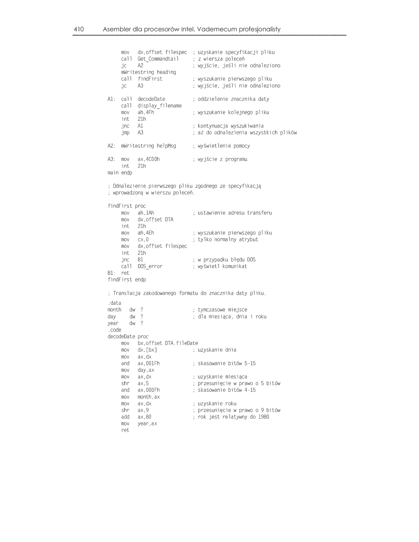 Fragment „Asembler dla procesorów Intel. Vademecum profesjonalisty” — strona 20 z 39