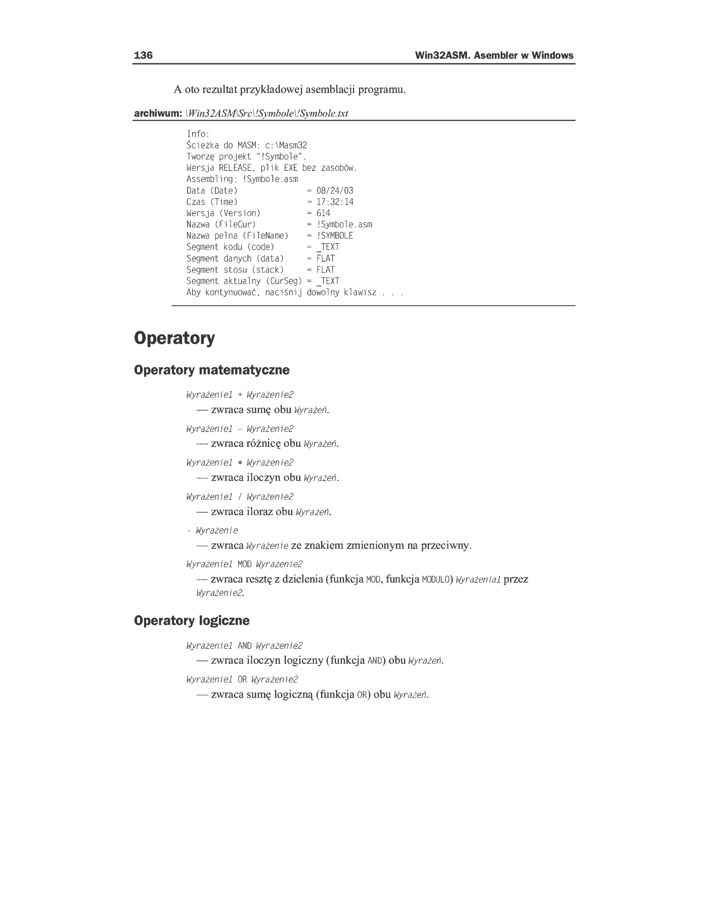 Fragment „Win32ASM. Asembler w Windows” — strona 11 z 30