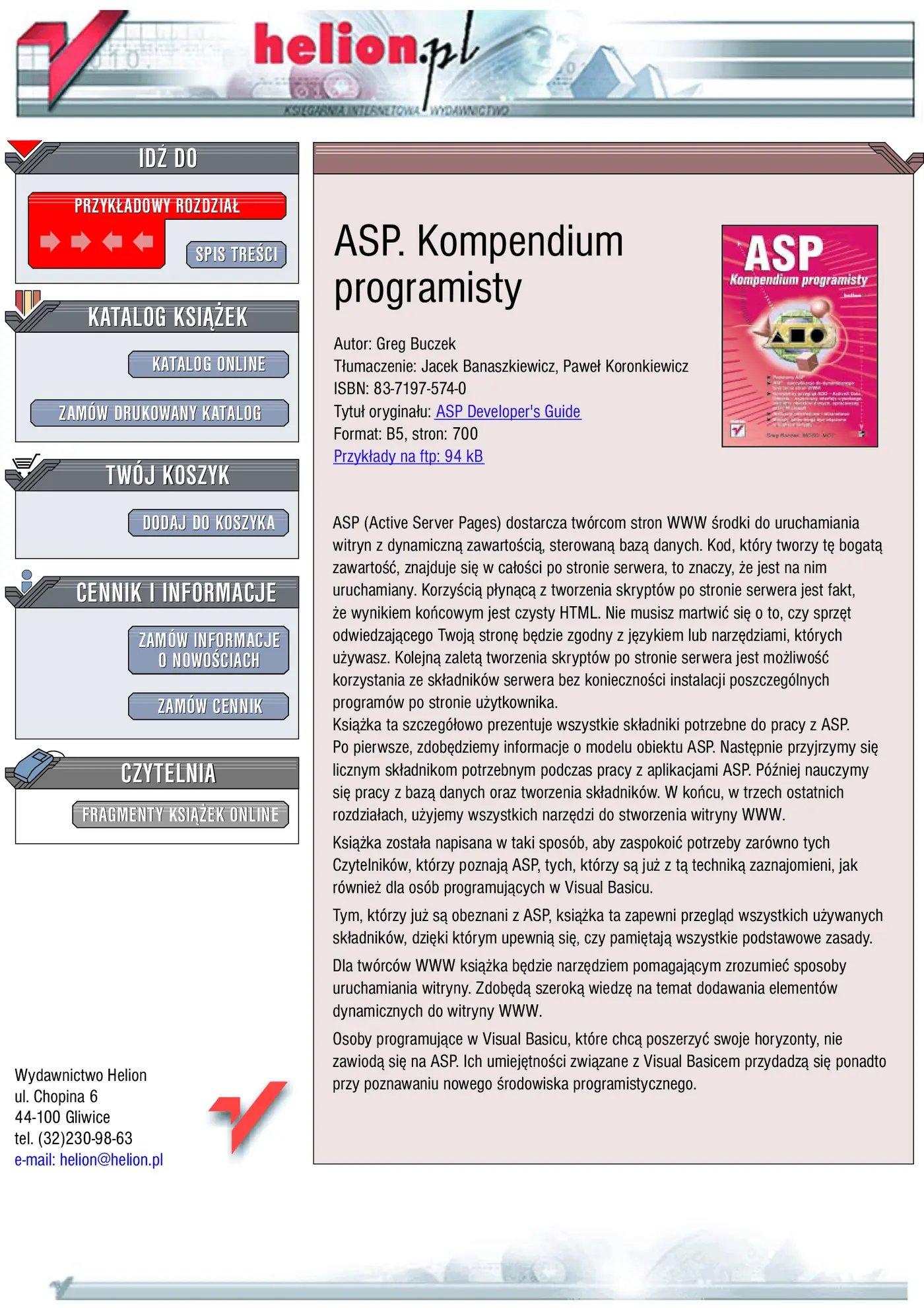 Fragment „ASP. Kompendium programisty” — strona 1 z 47