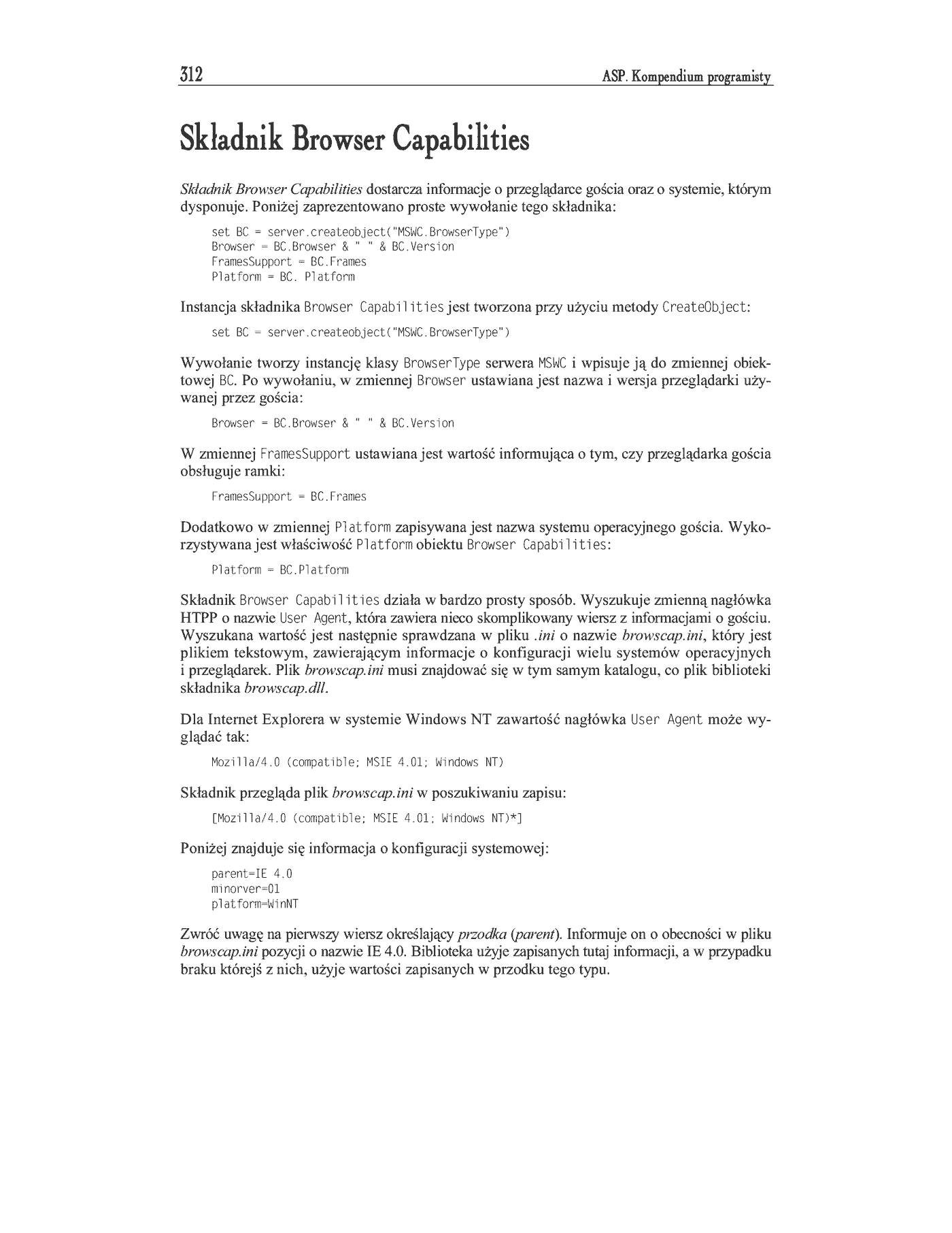 Fragment „ASP. Kompendium programisty” — strona 6 z 47