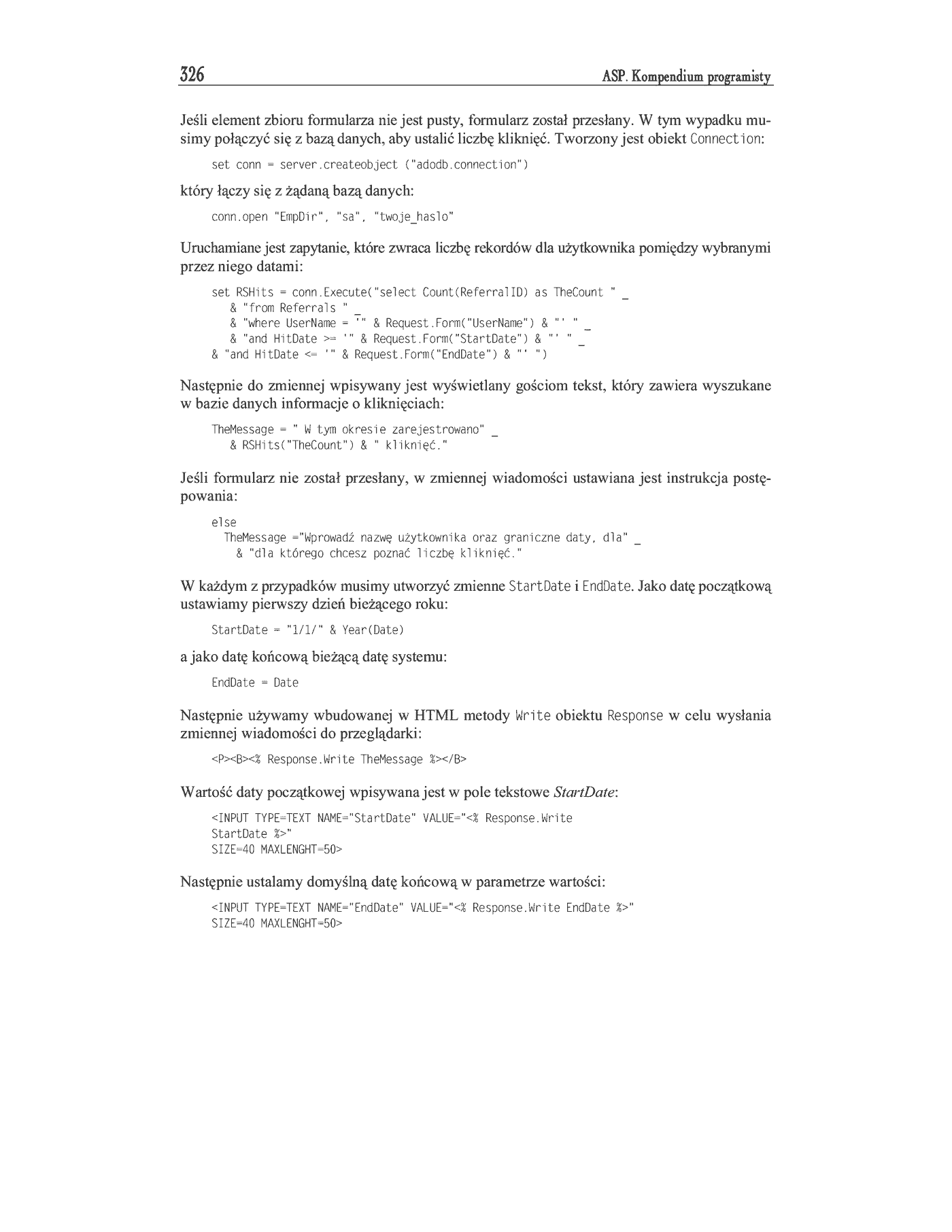 Fragment „ASP. Kompendium programisty” — strona 20 z 47