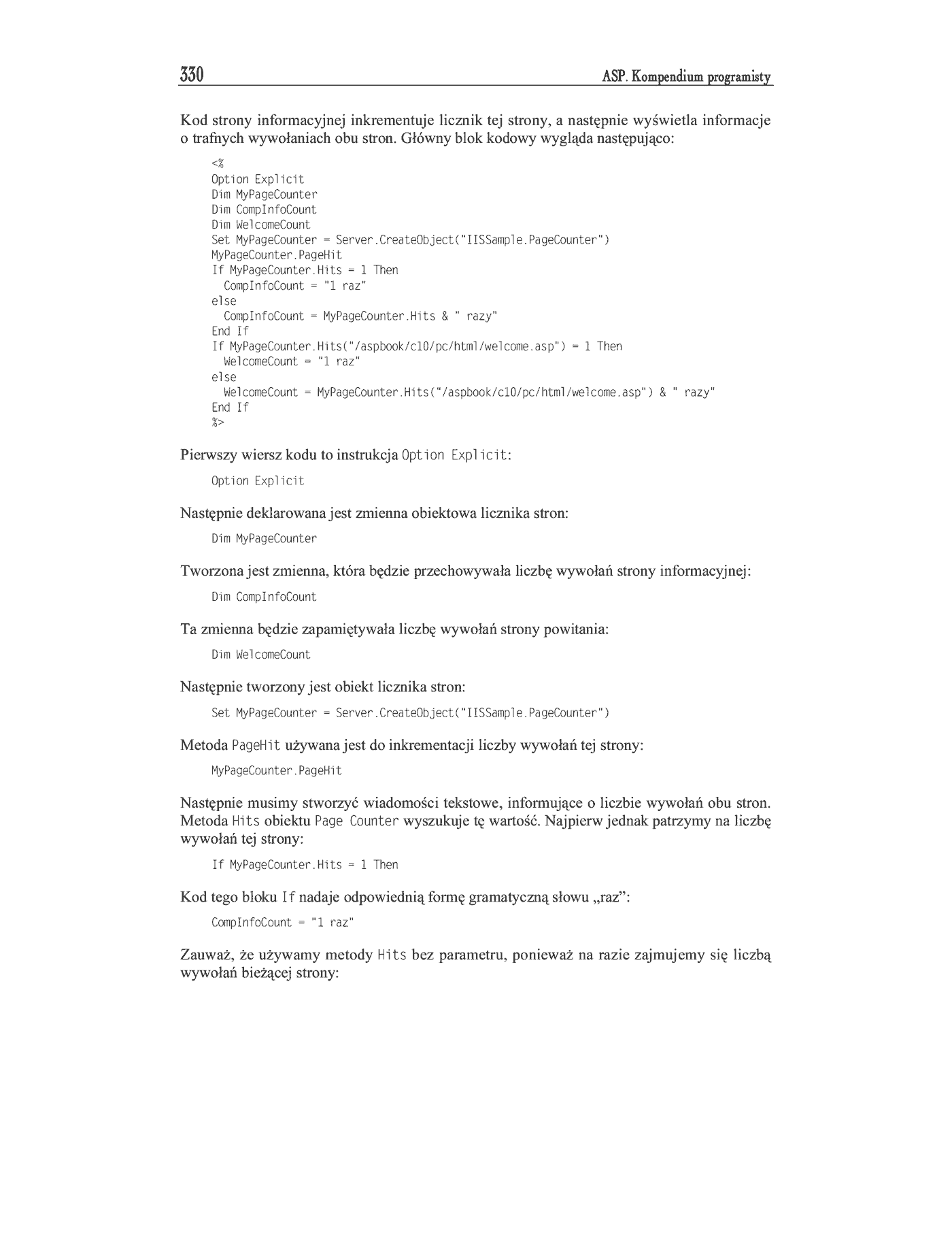 Fragment „ASP. Kompendium programisty” — strona 24 z 47