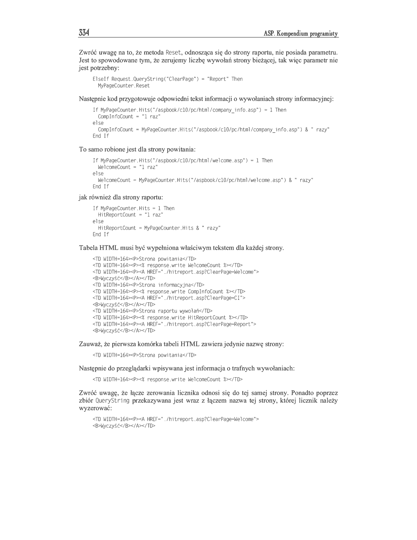 Fragment „ASP. Kompendium programisty” — strona 28 z 47
