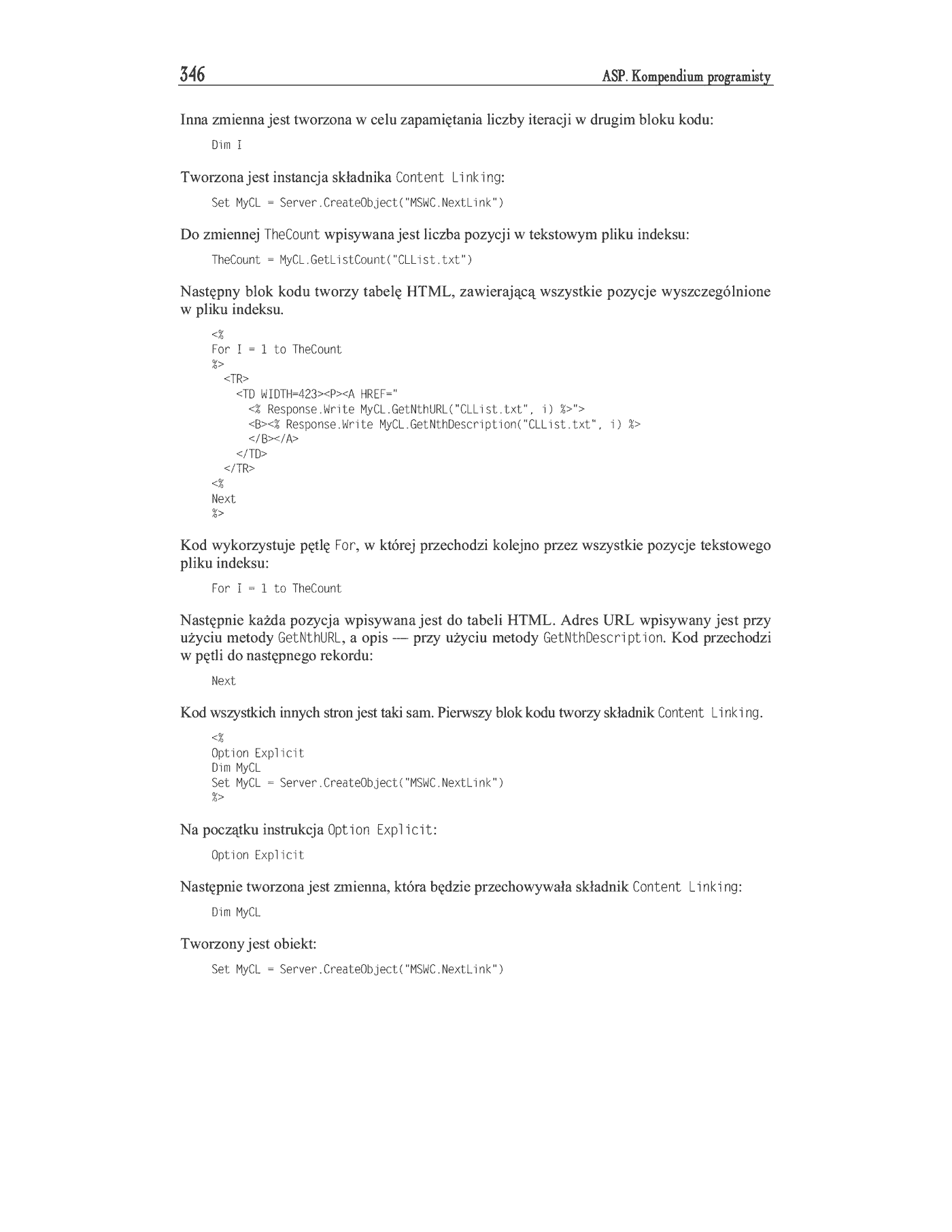 Fragment „ASP. Kompendium programisty” — strona 40 z 47