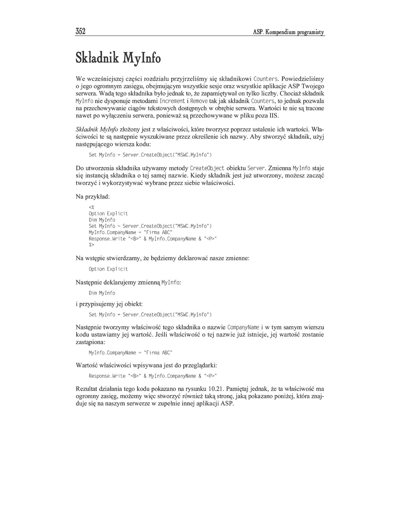 Fragment „ASP. Kompendium programisty” — strona 46 z 47
