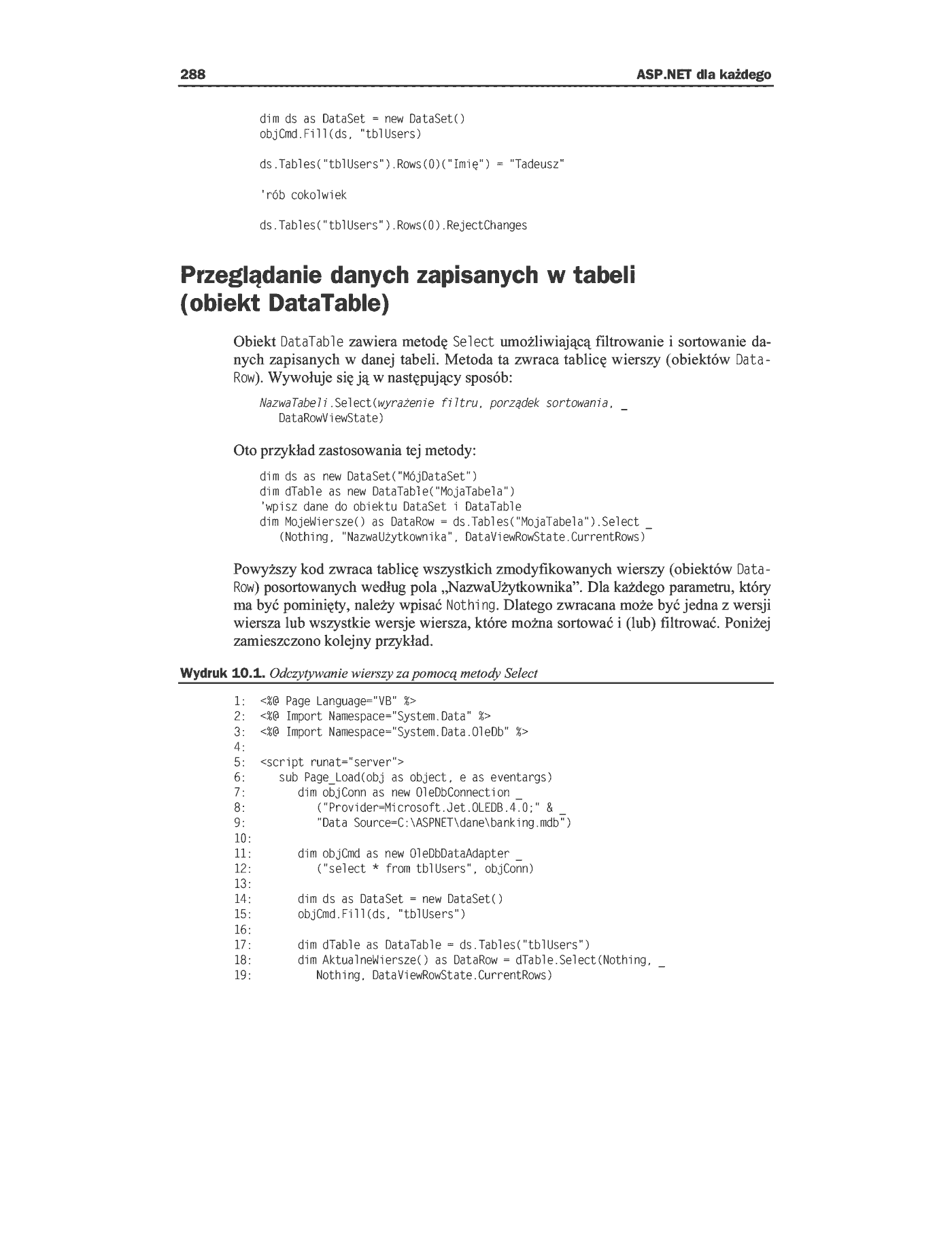 Fragment „ASP.NET dla każdego” — strona 19 z 45