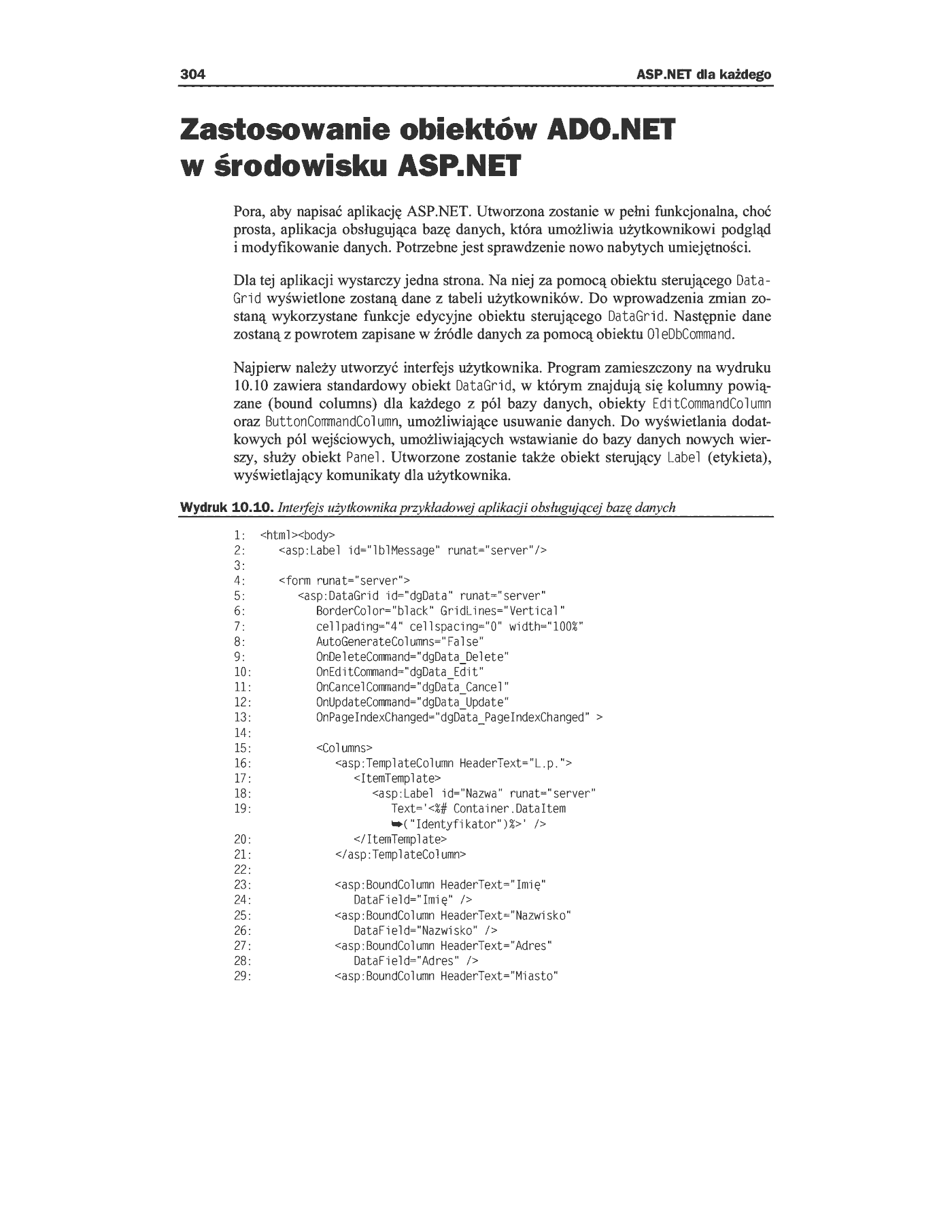 Fragment „ASP.NET dla każdego” — strona 35 z 45