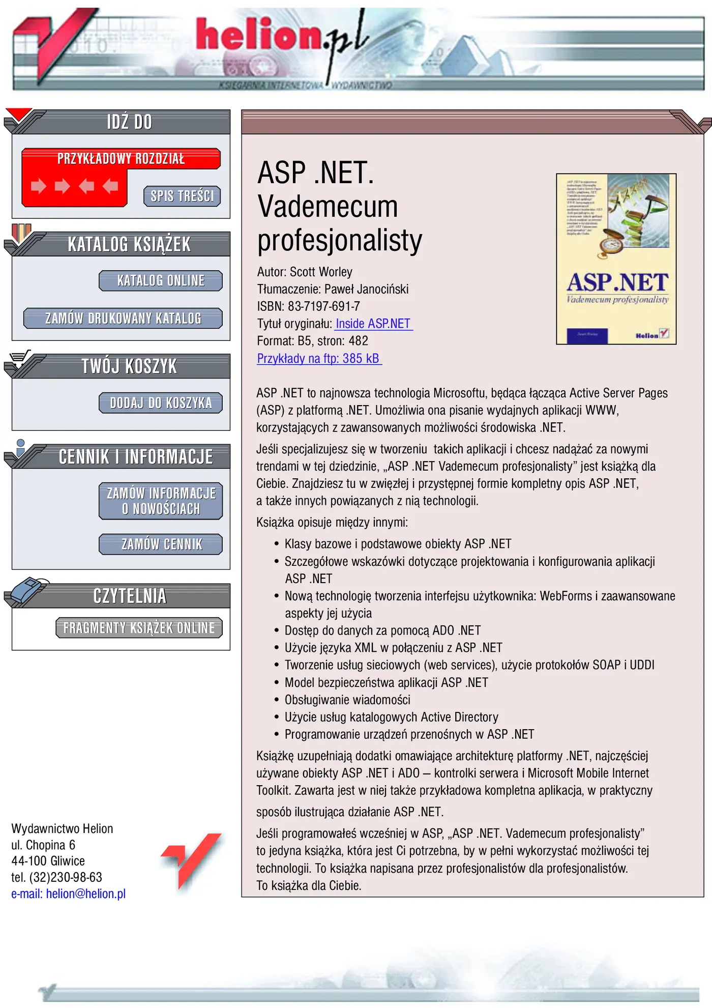 Fragment „ASP.NET. Vademecum profesjonalisty” — strona 1 z 35