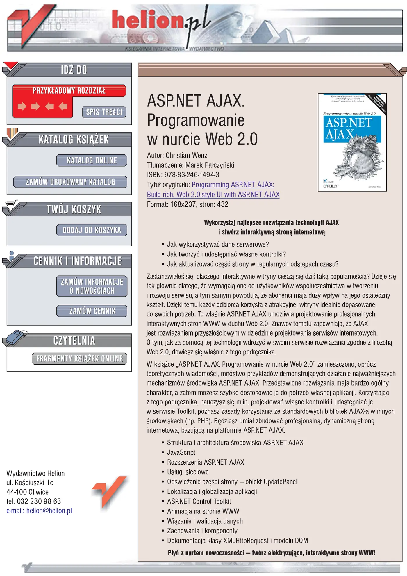 Fragment „ASP.NET AJAX. Programowanie w nurcie Web 2.0” — strona 1 z 33