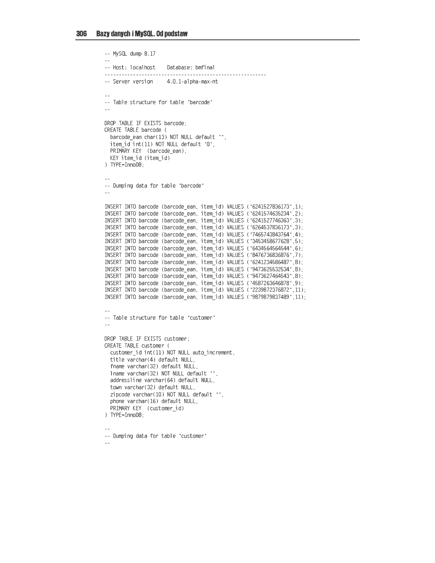 Fragment „Bazy danych i MySQL. Od podstaw” — strona 36 z 37