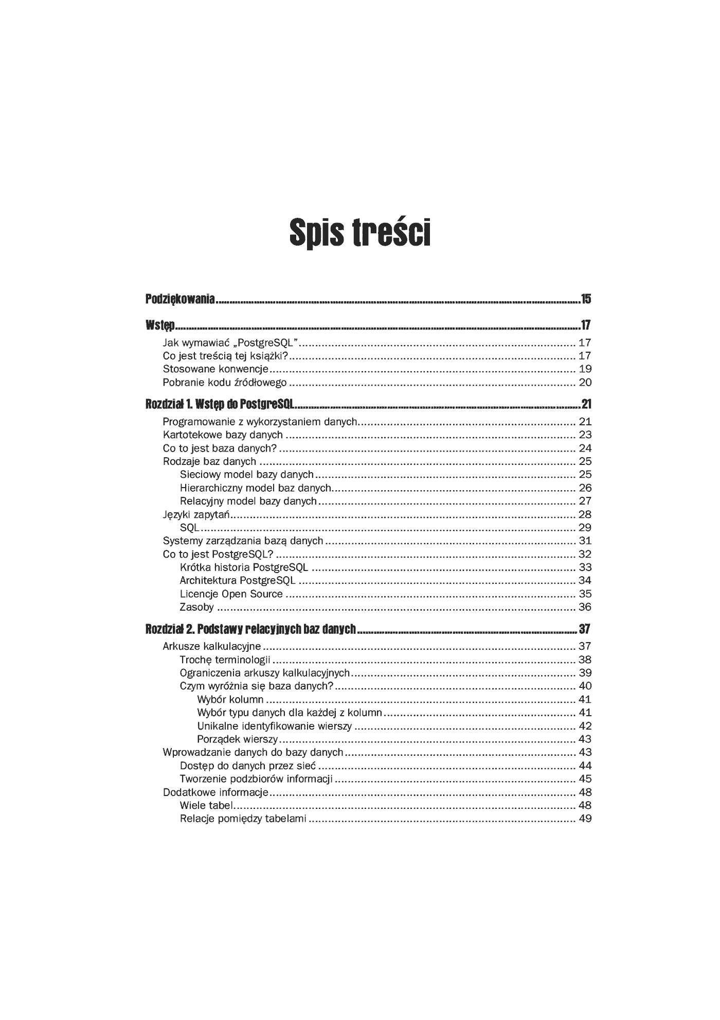 Fragment „Bazy danych i PostgreSQL. Od podstaw” — strona 2 z 39