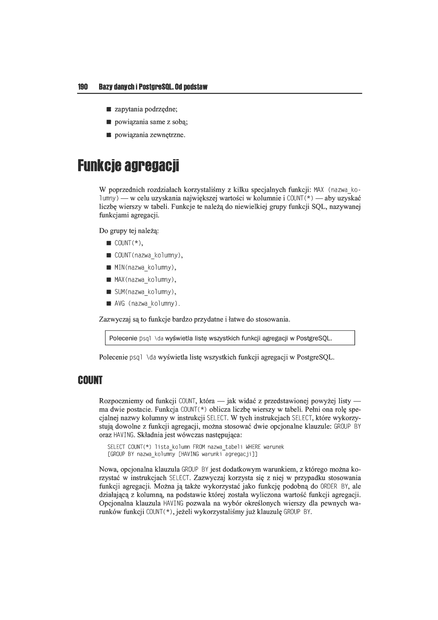 Fragment „Bazy danych i PostgreSQL. Od podstaw” — strona 14 z 39