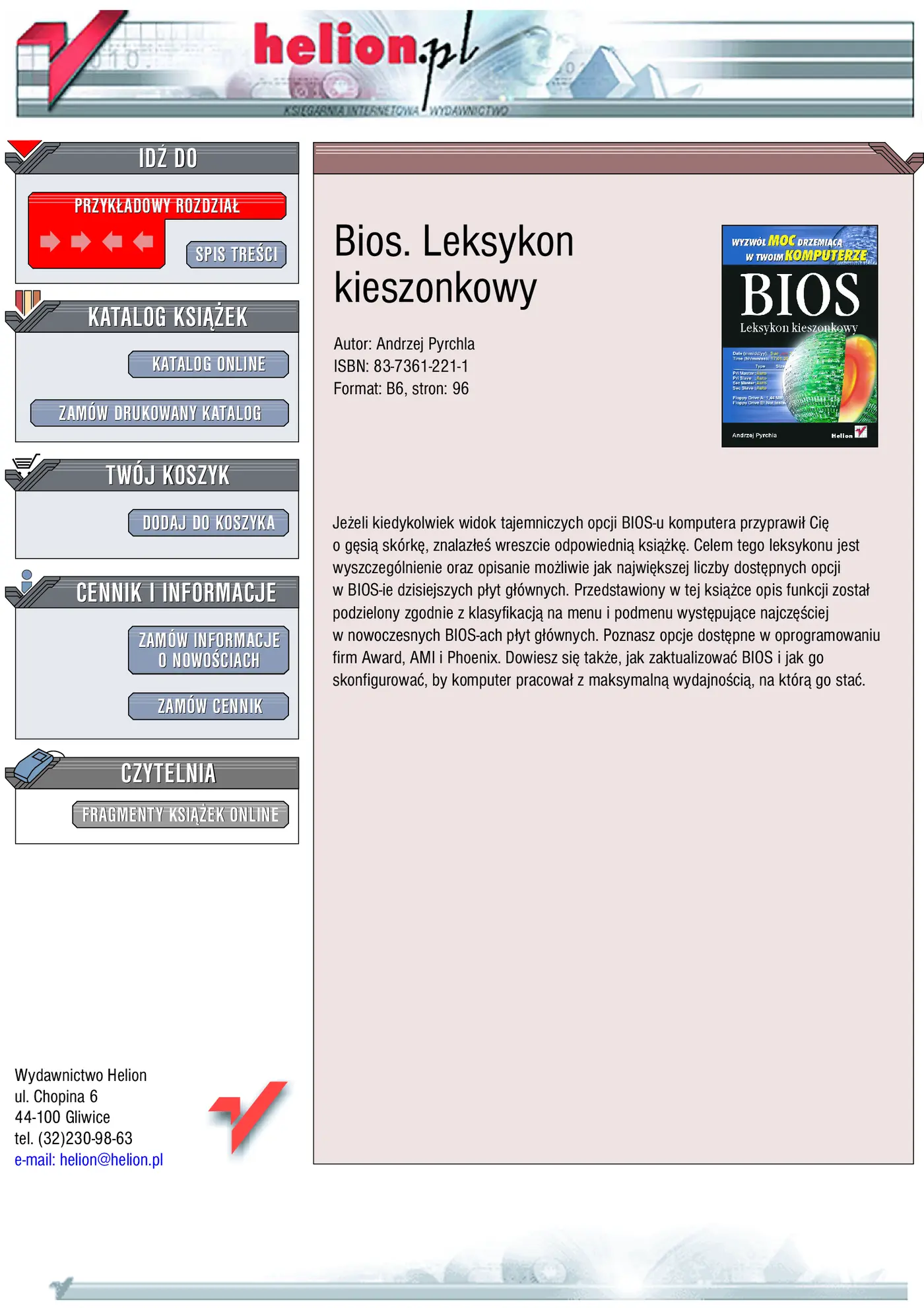 Fragment „BIOS. Leksykon kieszonkowy” — strona 1 z 20