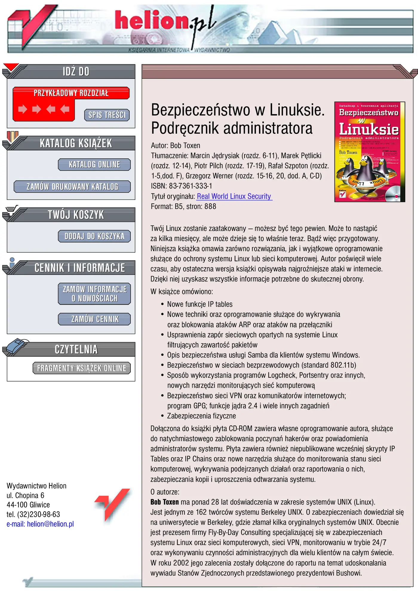 Fragment „Bezpieczeństwo w Linuksie. Podręcznik administratora” — strona 1 z 39