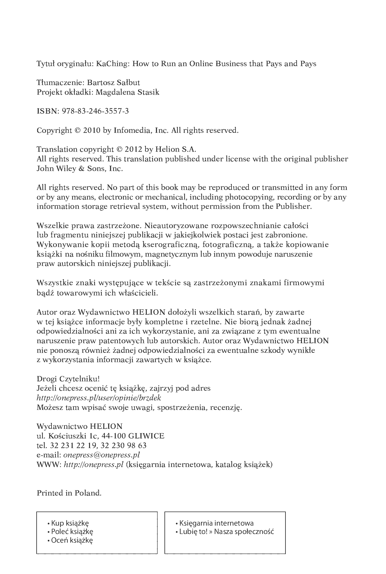Fragment „Brzdęk! Jak odkręcić internetowy kurek z pieniędzmi” — strona 2 z 29