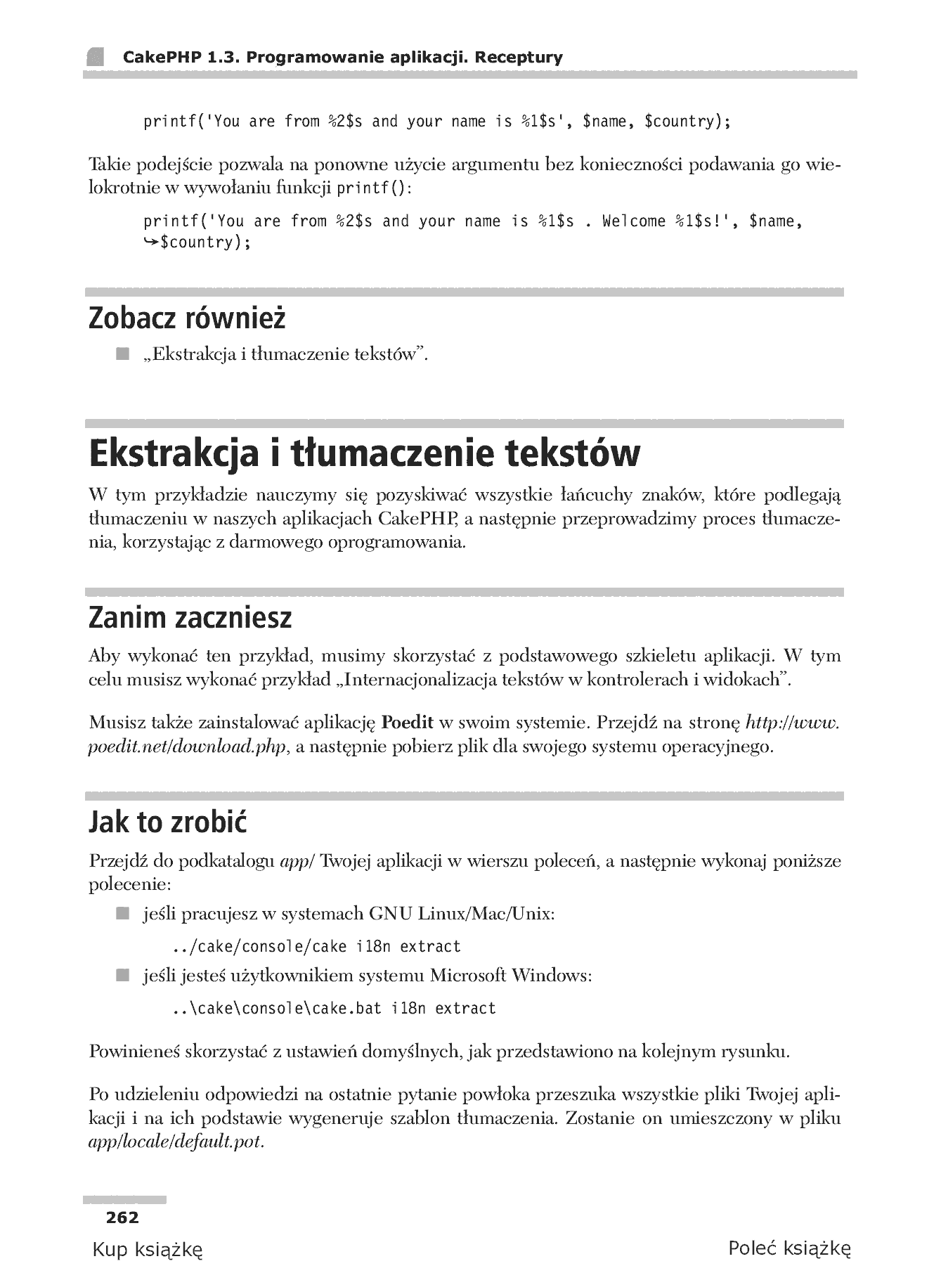 Fragment „CakePHP 1.3. Programowanie aplikacji. Receptury” — strona 19 z 35