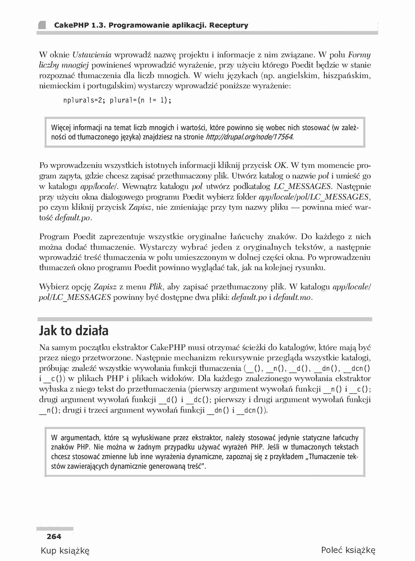 Fragment „CakePHP 1.3. Programowanie aplikacji. Receptury” — strona 21 z 35