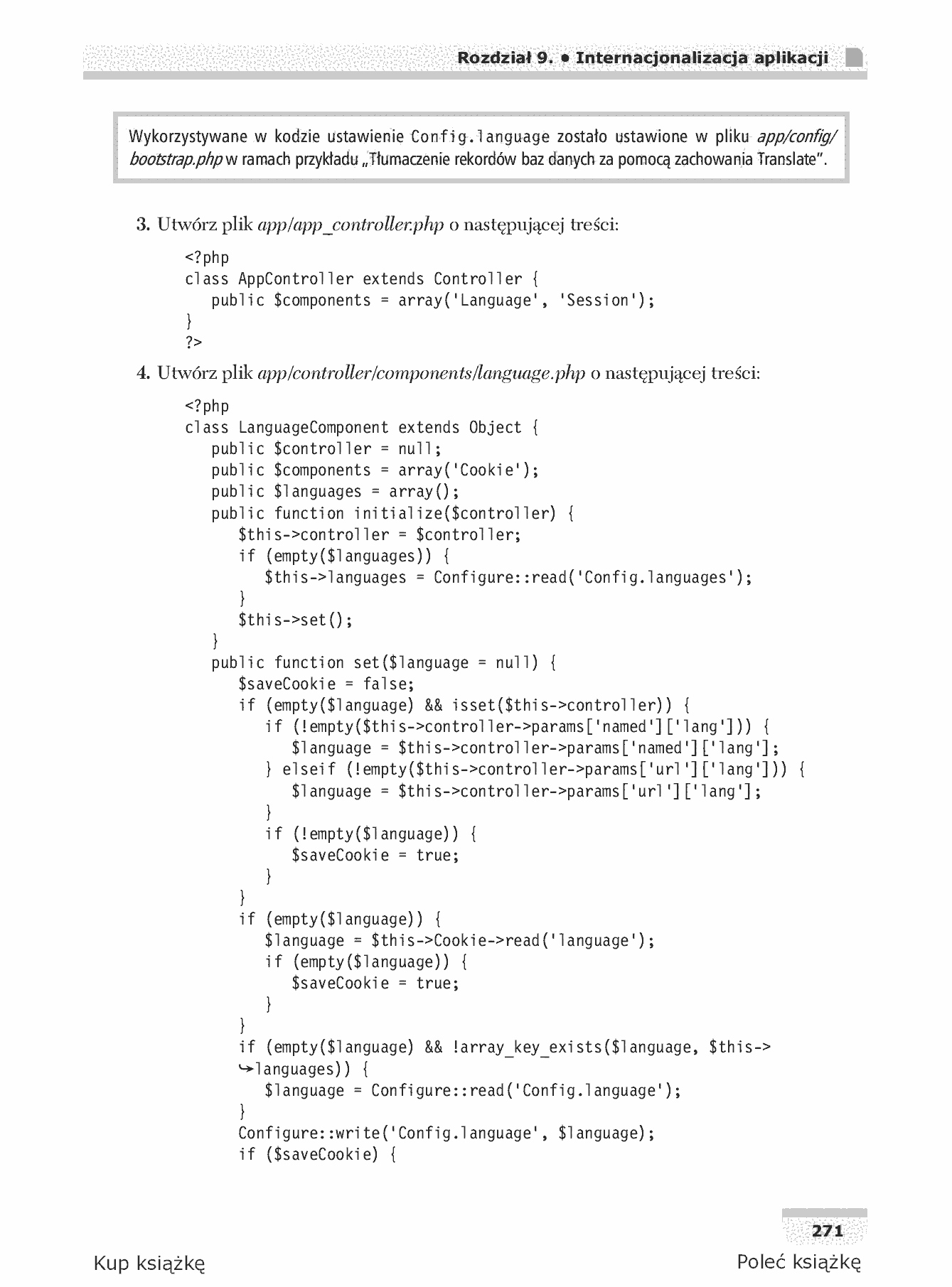 Fragment „CakePHP 1.3. Programowanie aplikacji. Receptury” — strona 28 z 35