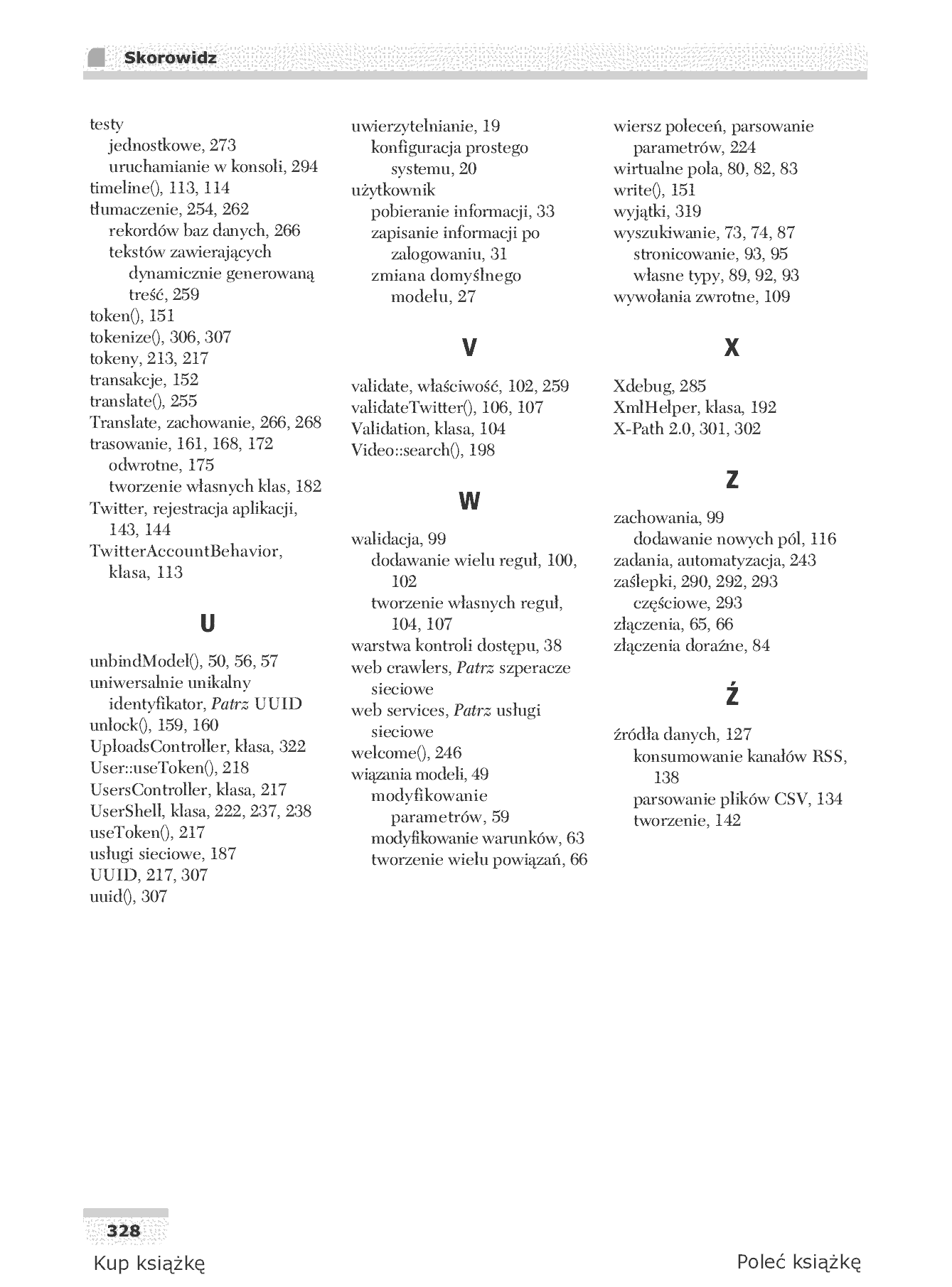 Fragment „CakePHP 1.3. Programowanie aplikacji. Receptury” — strona 33 z 35
