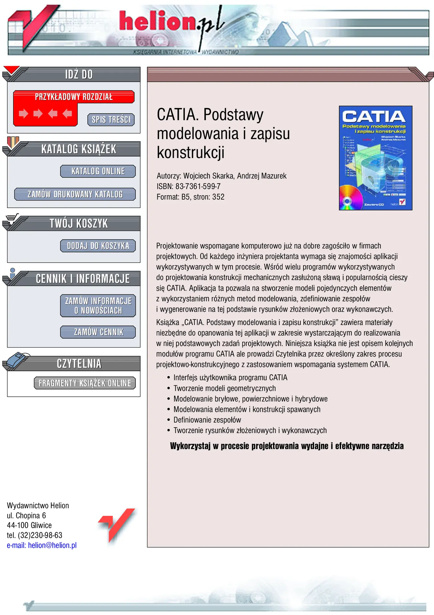 Fragment „CATIA. Podstawy modelowania i zapisu konstrukcji” — strona 1 z 11