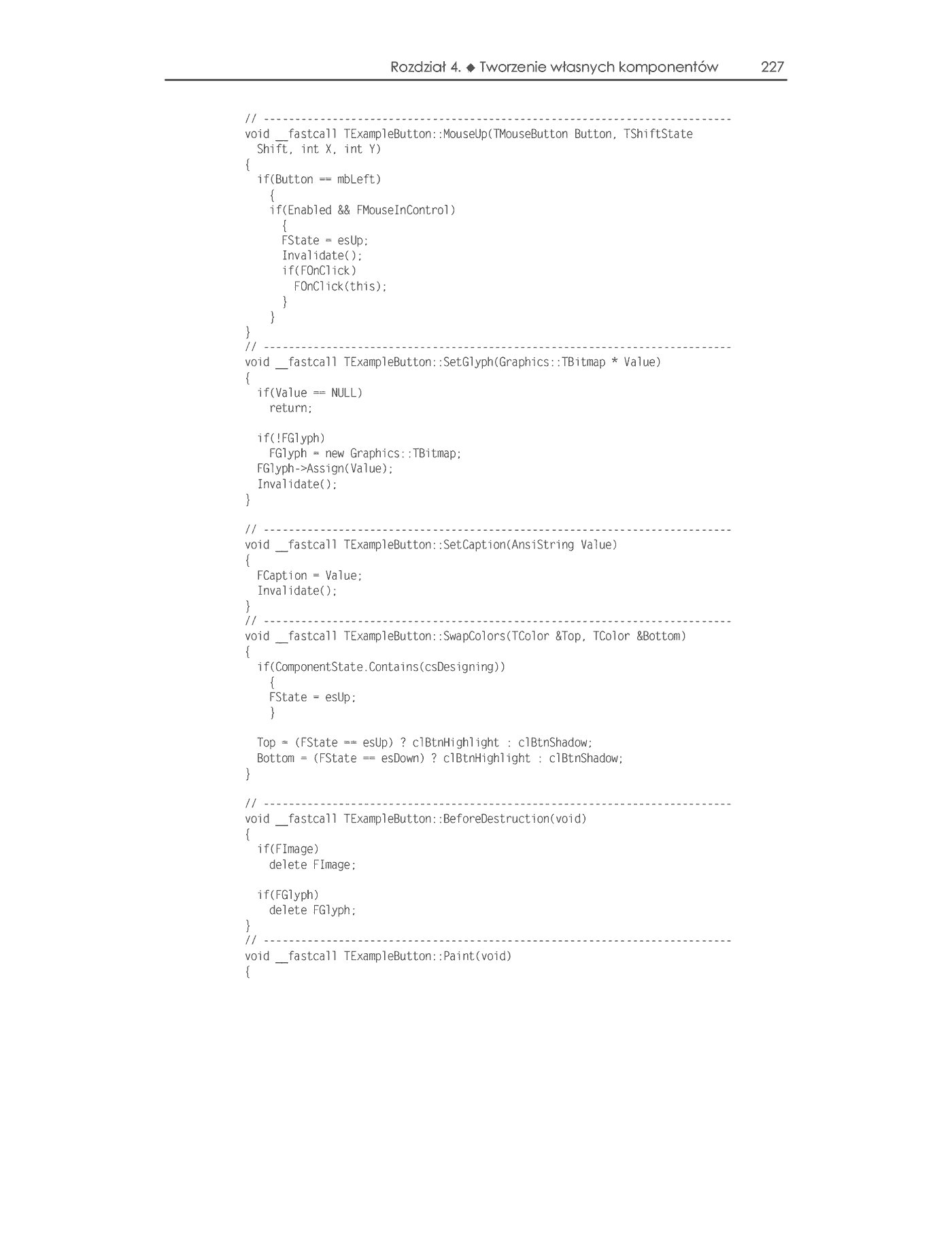 Fragment „C++ Builder 6. Vademecum profesjonalisty” — strona 58 z 100