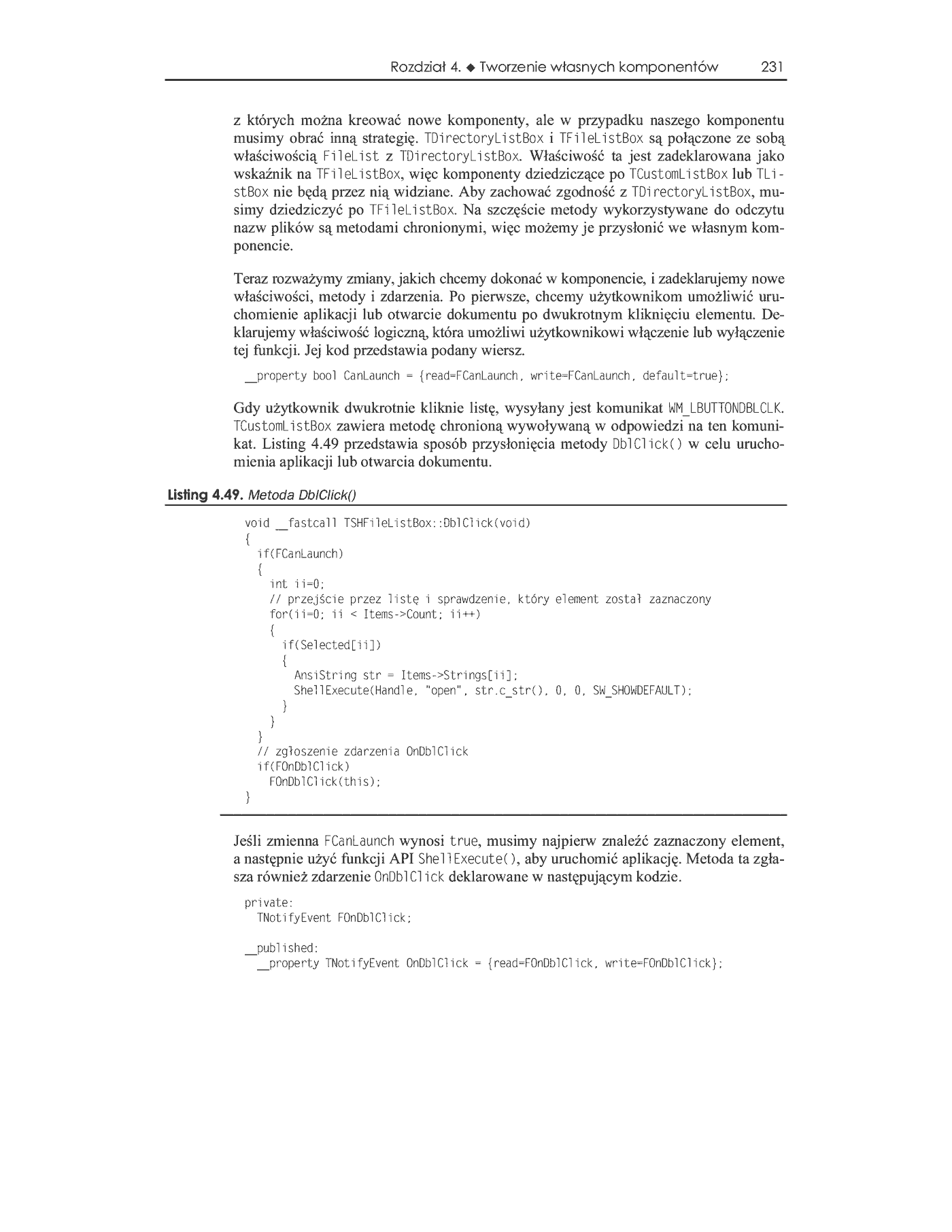 Fragment „C++ Builder 6. Vademecum profesjonalisty” — strona 62 z 100