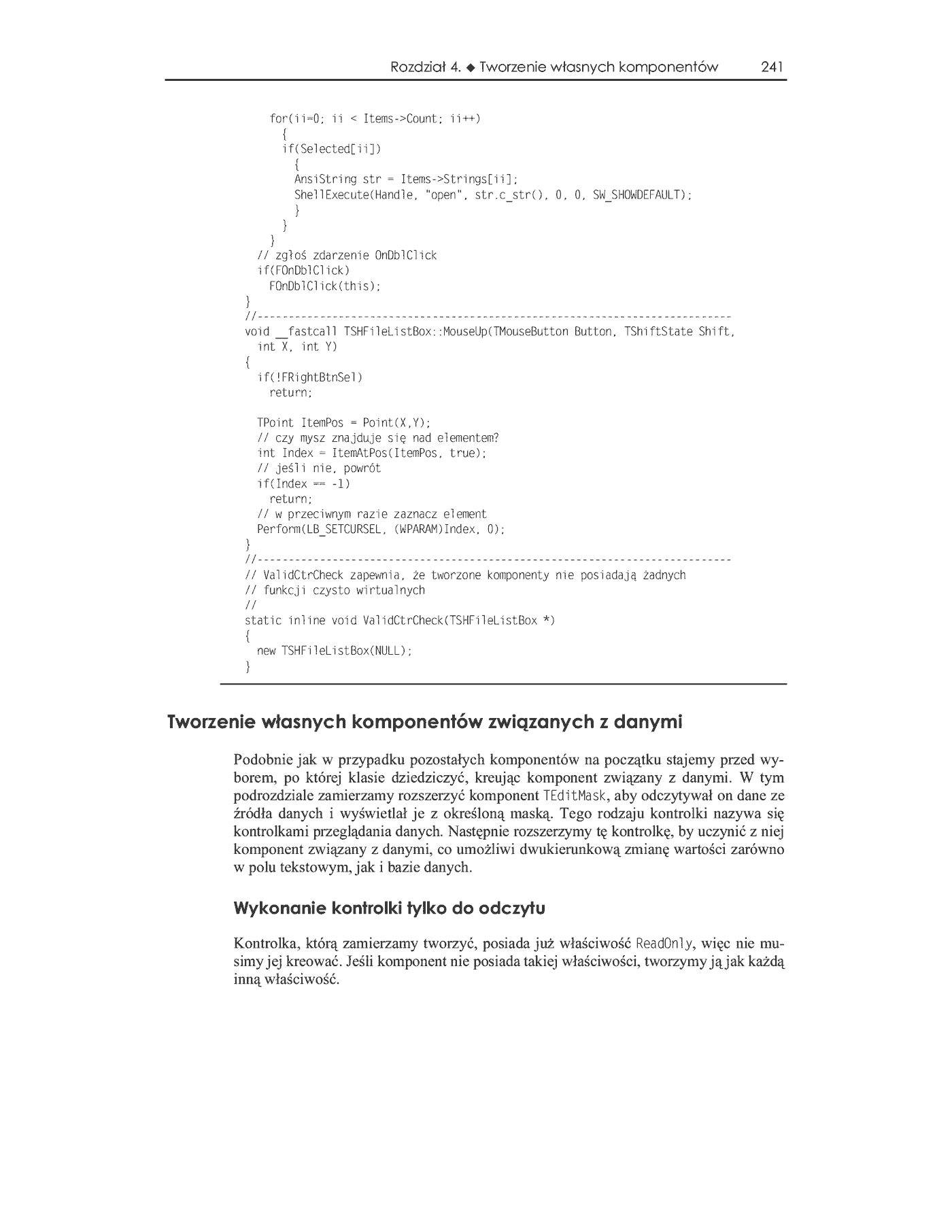 Fragment „C++ Builder 6. Vademecum profesjonalisty” — strona 72 z 100