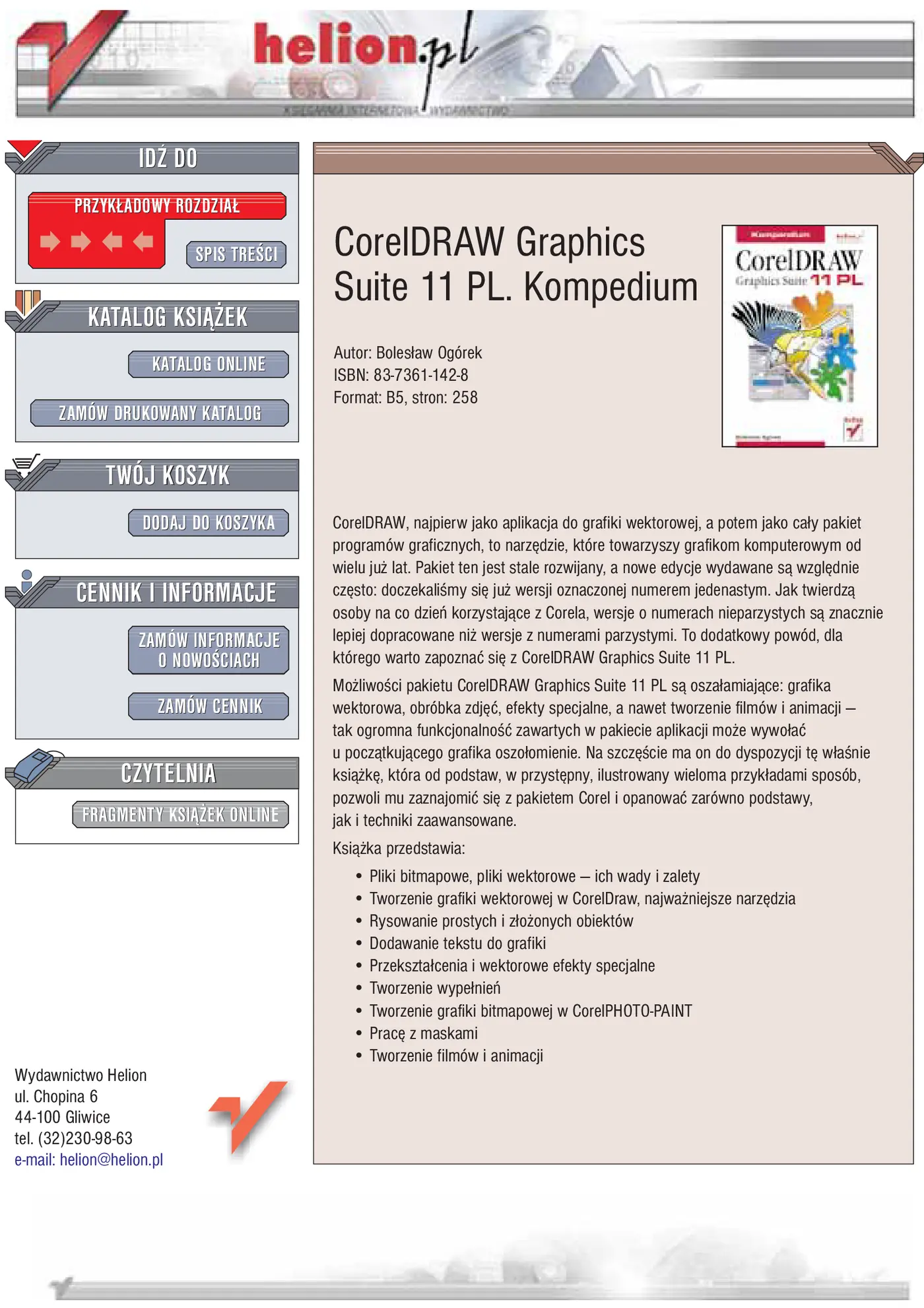 Fragment „CorelDRAW Graphics Suite 11 PL. Kompendium” — strona 1 z 17