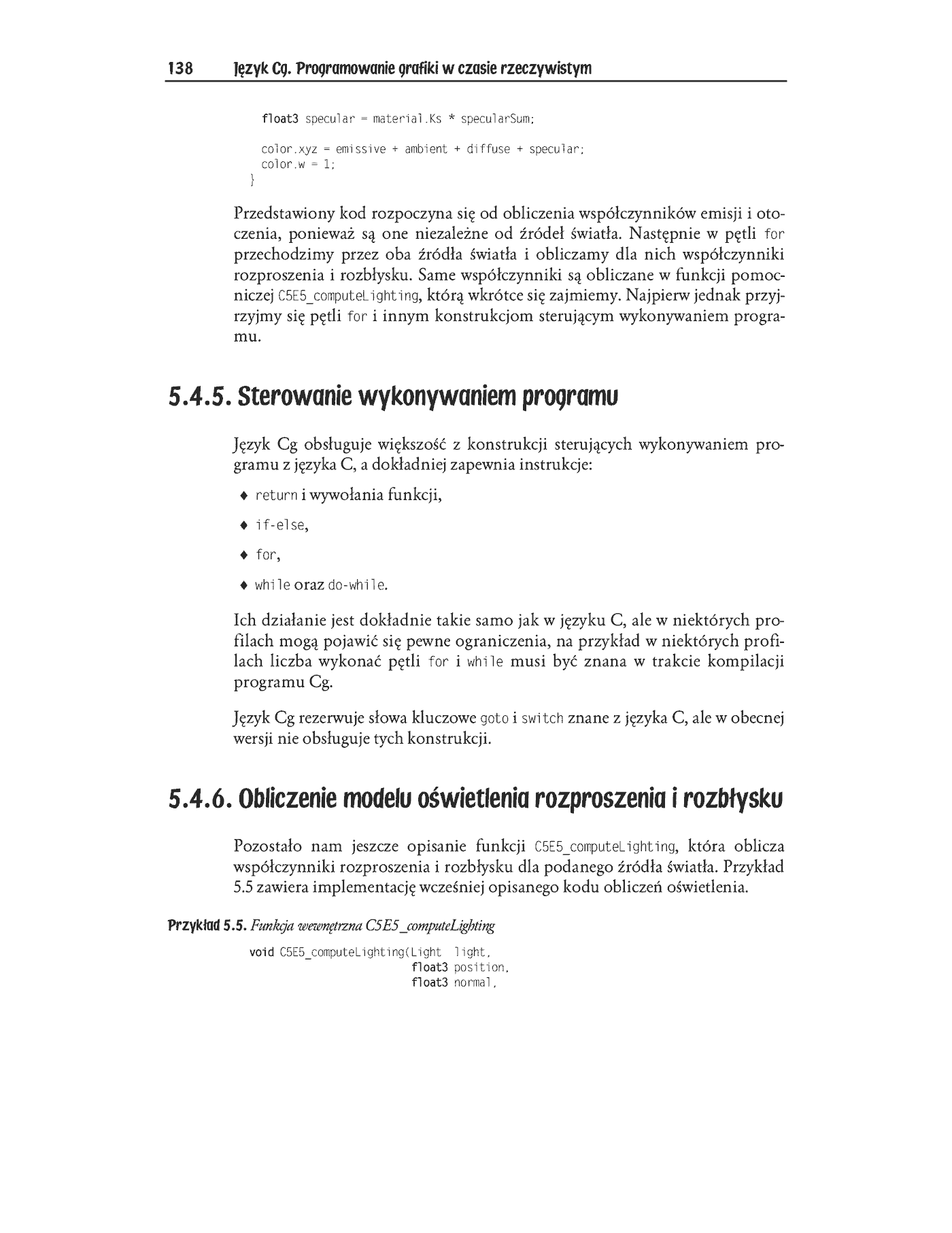 Fragment „Język Cg. Programowanie grafiki w czasie rzeczywistym” — strona 36 z 45