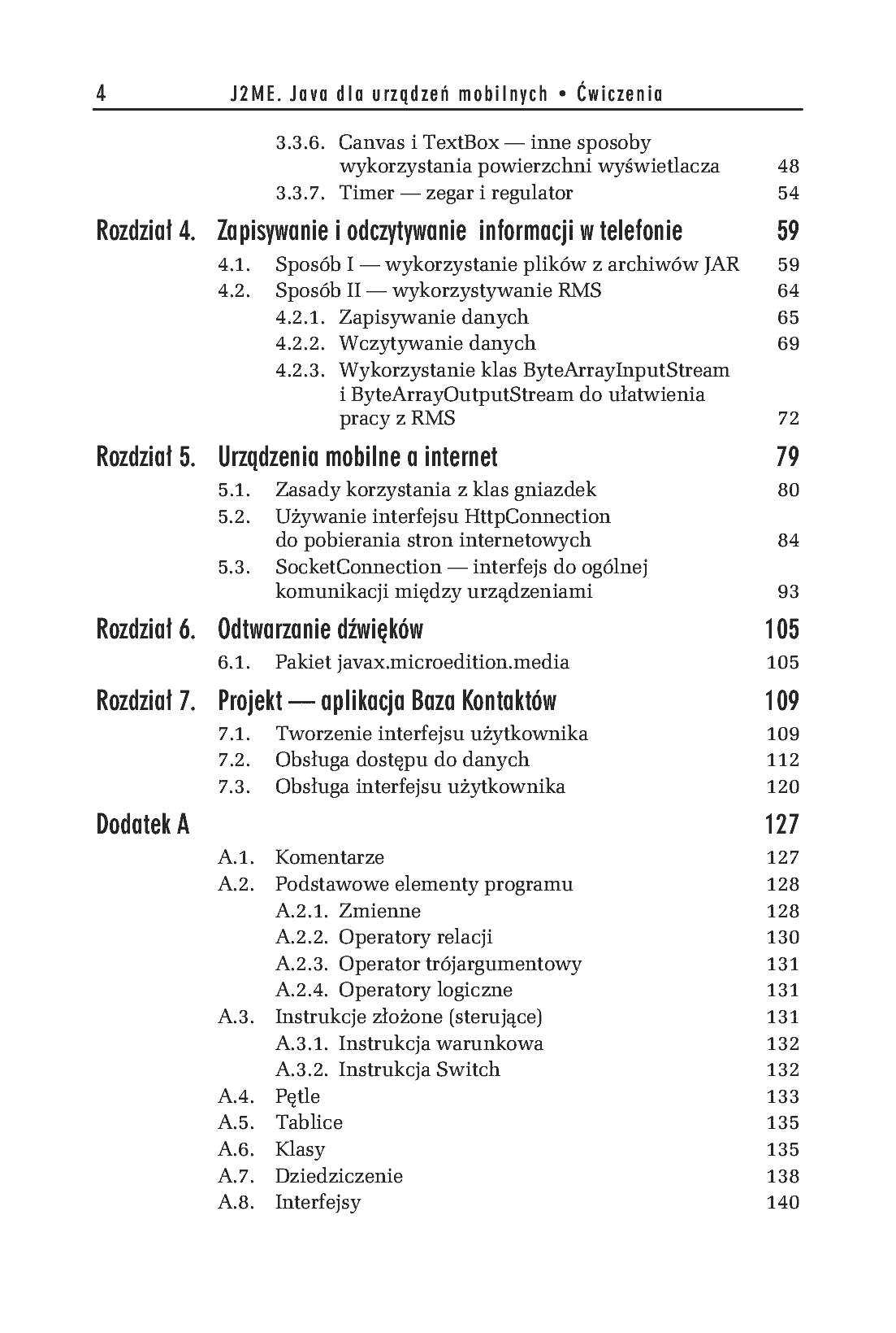 Fragment „J2ME. Java dla urządzeń mobilnych. Ćwiczenia” — strona 3 z 14