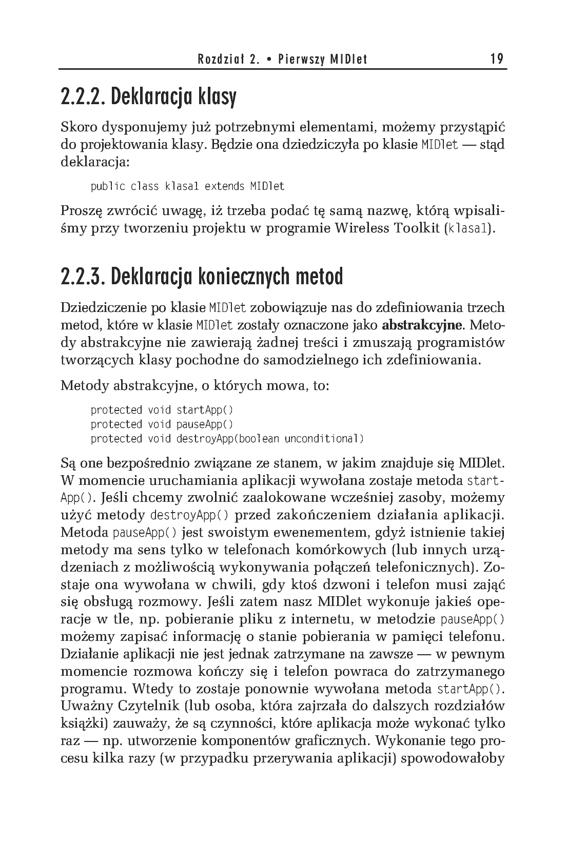 Fragment „J2ME. Java dla urządzeń mobilnych. Ćwiczenia” — strona 7 z 14