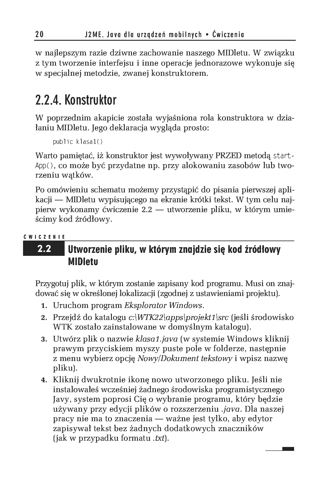 Fragment „J2ME. Java dla urządzeń mobilnych. Ćwiczenia” — strona 8 z 14
