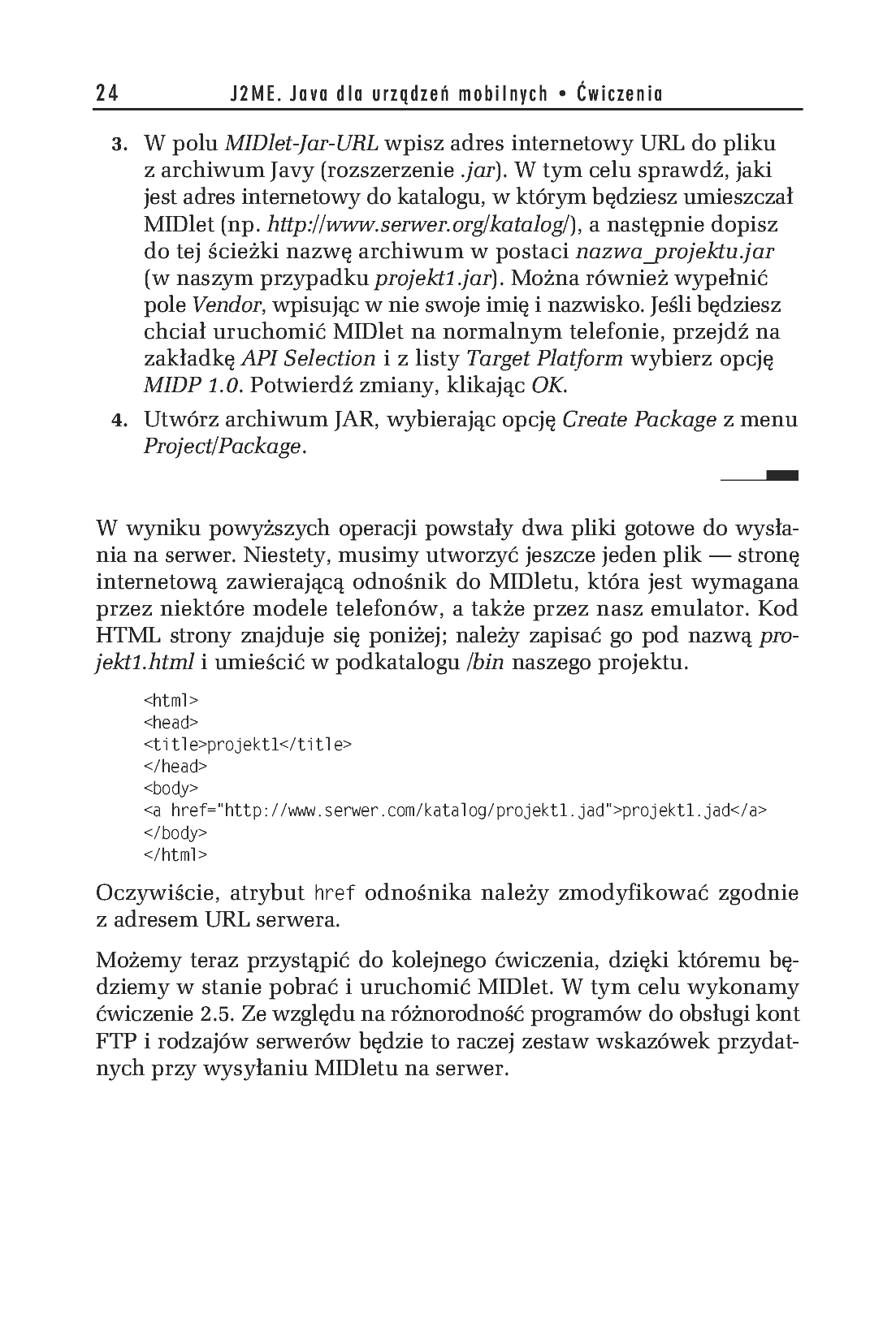 Fragment „J2ME. Java dla urządzeń mobilnych. Ćwiczenia” — strona 12 z 14